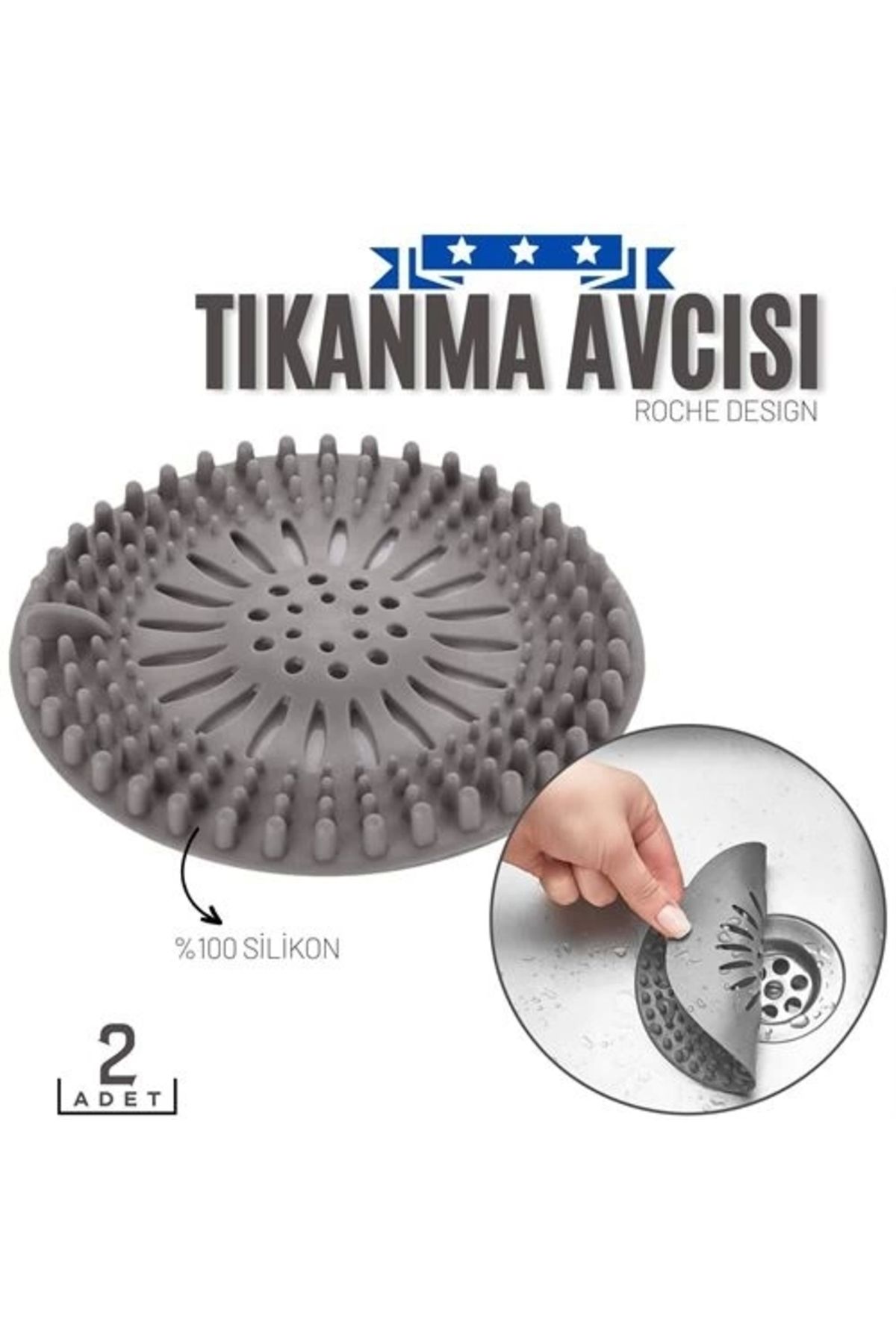 No8 Home Lavabo Gideri Tıkanma Avcısı 2 ADET Roche Design
