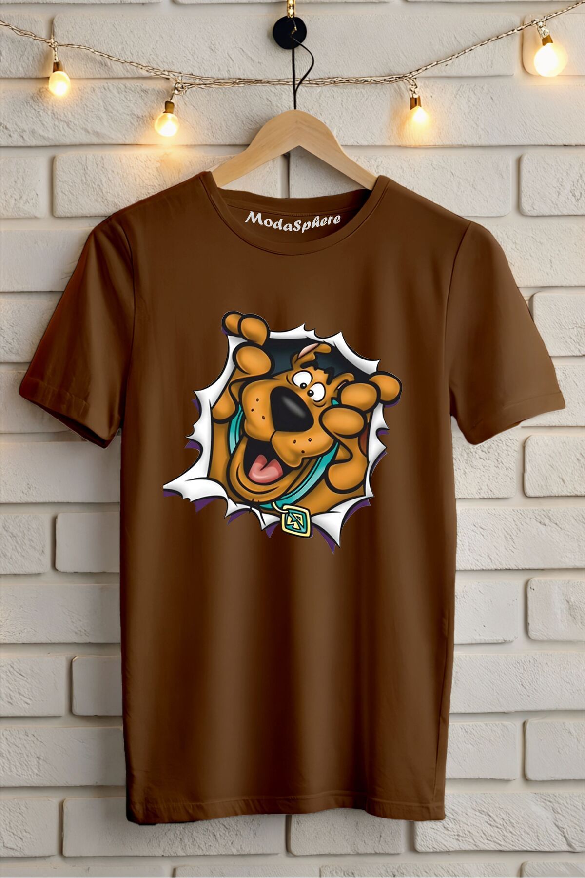 ModaSphere Scooby Doo Baskılı Unisex Oversize Tişört