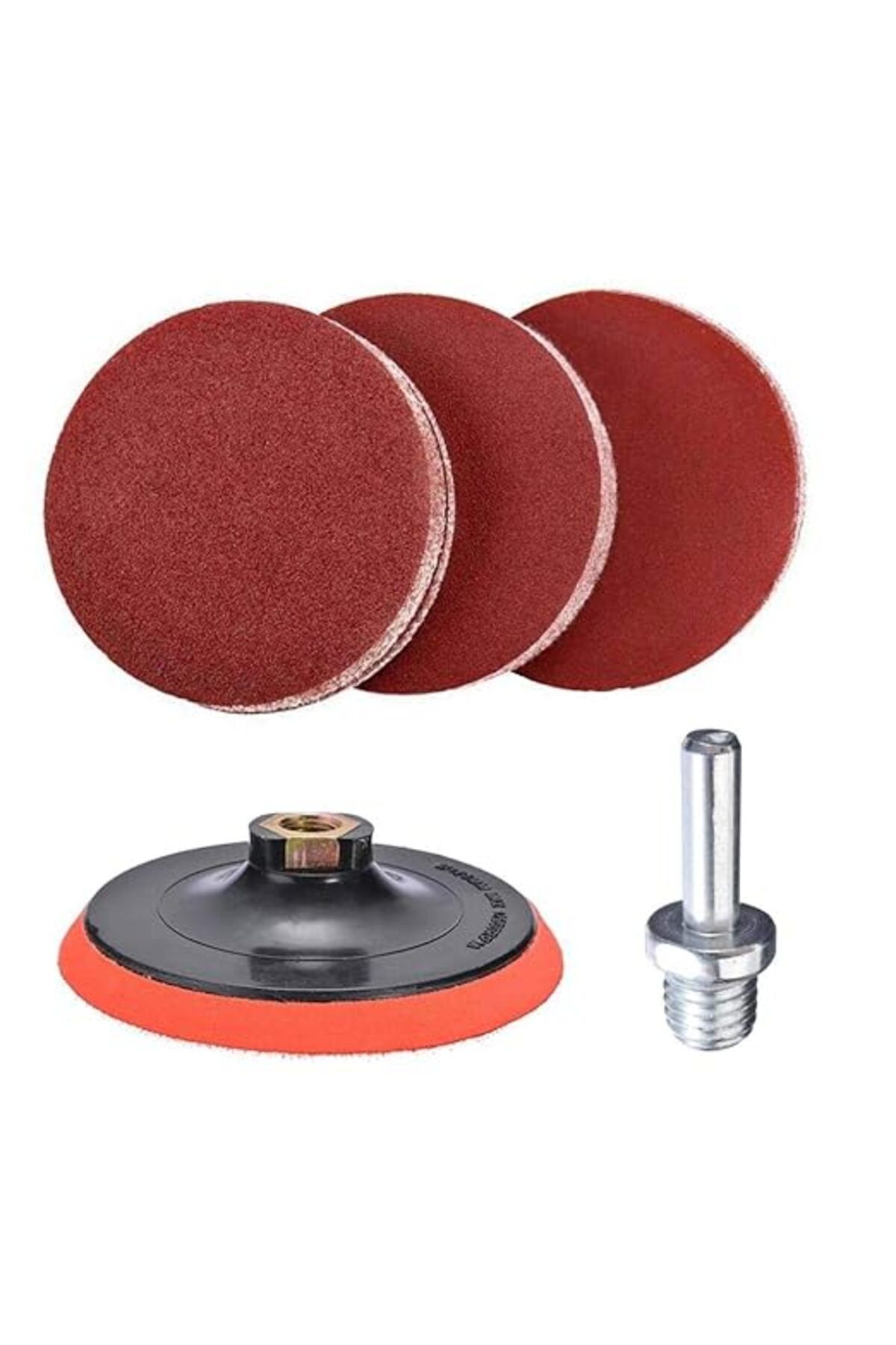 ShopZum Cırt Zımpara Seti Avuç Taşlama Spiral Ahşap Zımparalama + Matkap Aparatı 115 Mm (20 Parça)