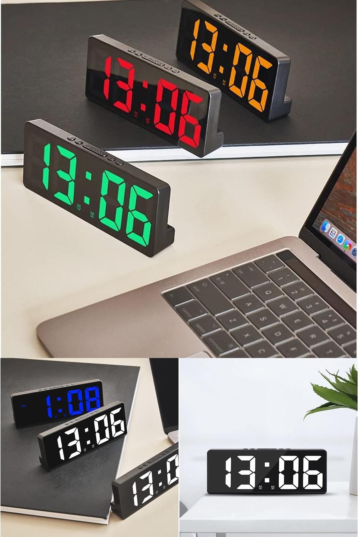 Midday Çok Fonksiyonlu Modern Tasarım LED Saat | Termometreli ve Takvimli Kompakt Dijital Alarm Saati
