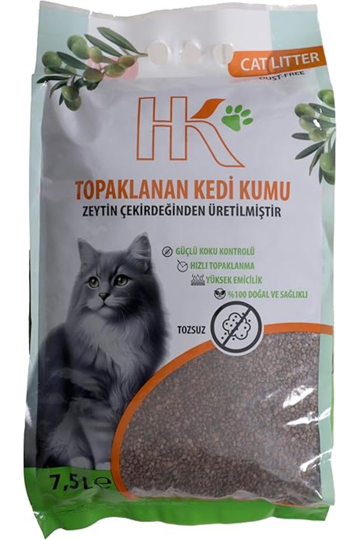 ShopZum | Zeytin Çekirdeğinden Üretilen Aktif Karbonlu%100 Doğal Kumu 7.5L