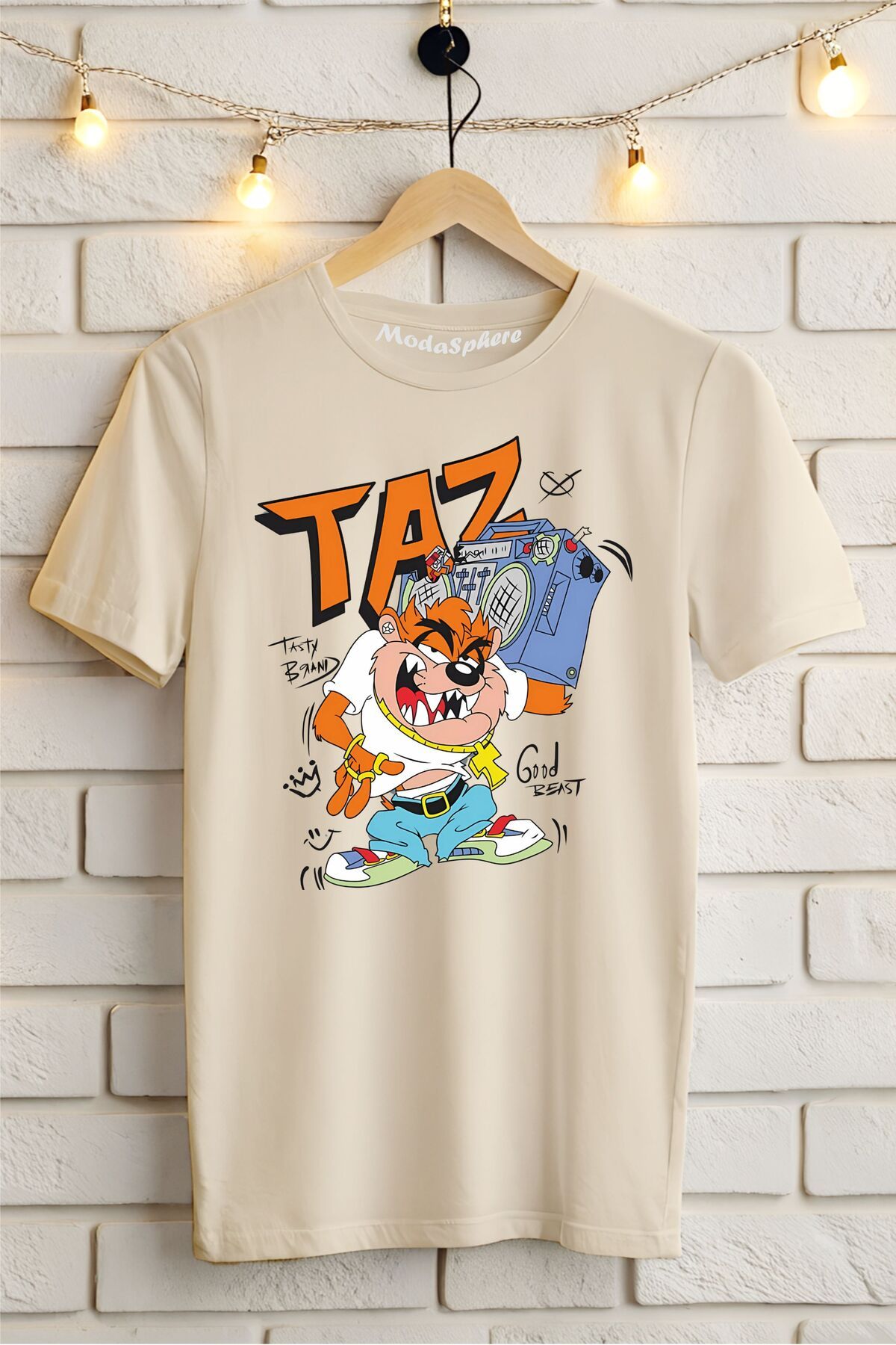 ModaSphere TAZ Baskılı Unisex Oversize Tişört