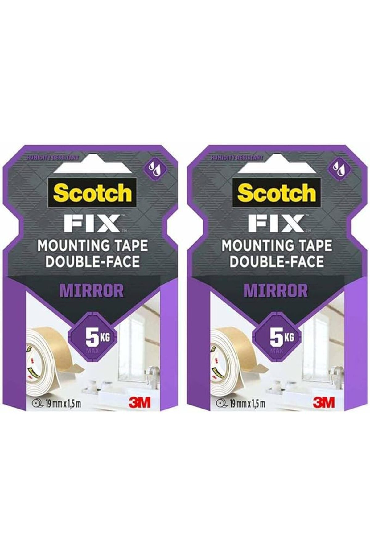 ShopZum Ayna Montaj Bandı 19Mm X 1,5M, 2X