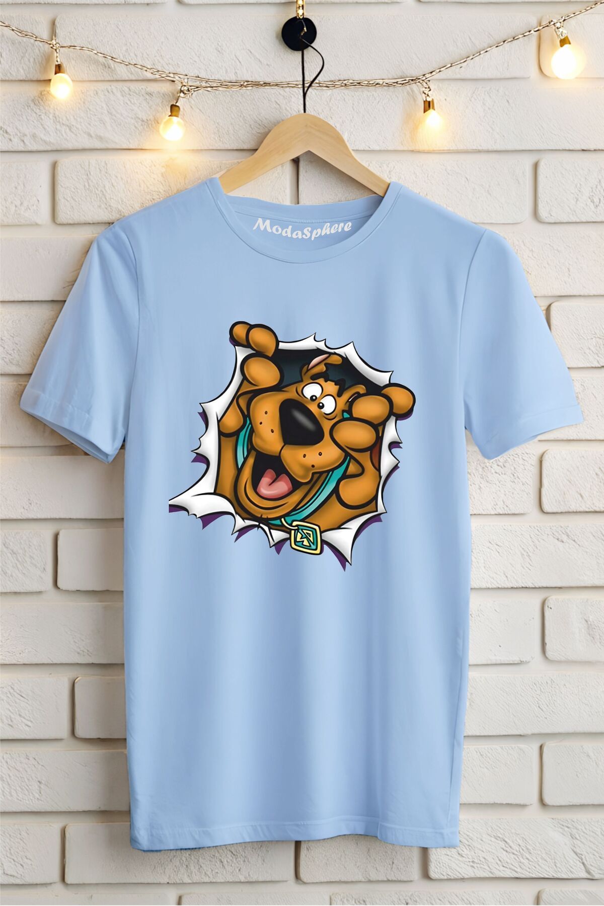 ModaSphere Scooby Doo Baskılı Unisex Oversize Tişört
