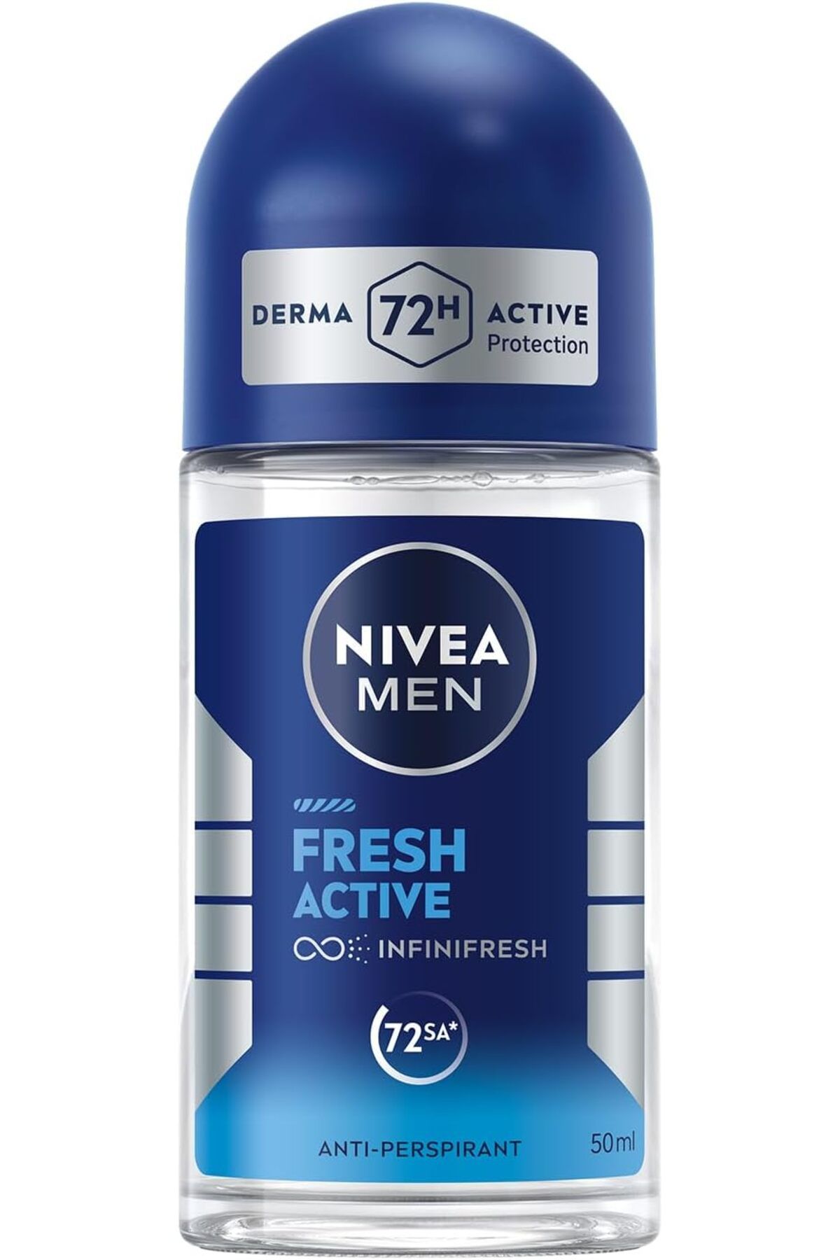 ShopZum Men Erkek Roll On Deodorant Fresh Active 50 Ml, Terlemeye Karşı 72 Saat Deodorant Koruması
