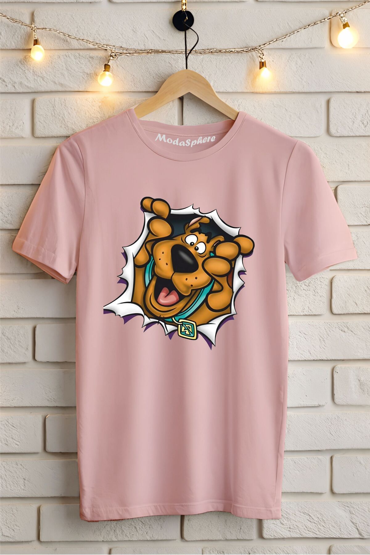 ModaSphere Scooby Doo Baskılı Unisex Oversize Tişört