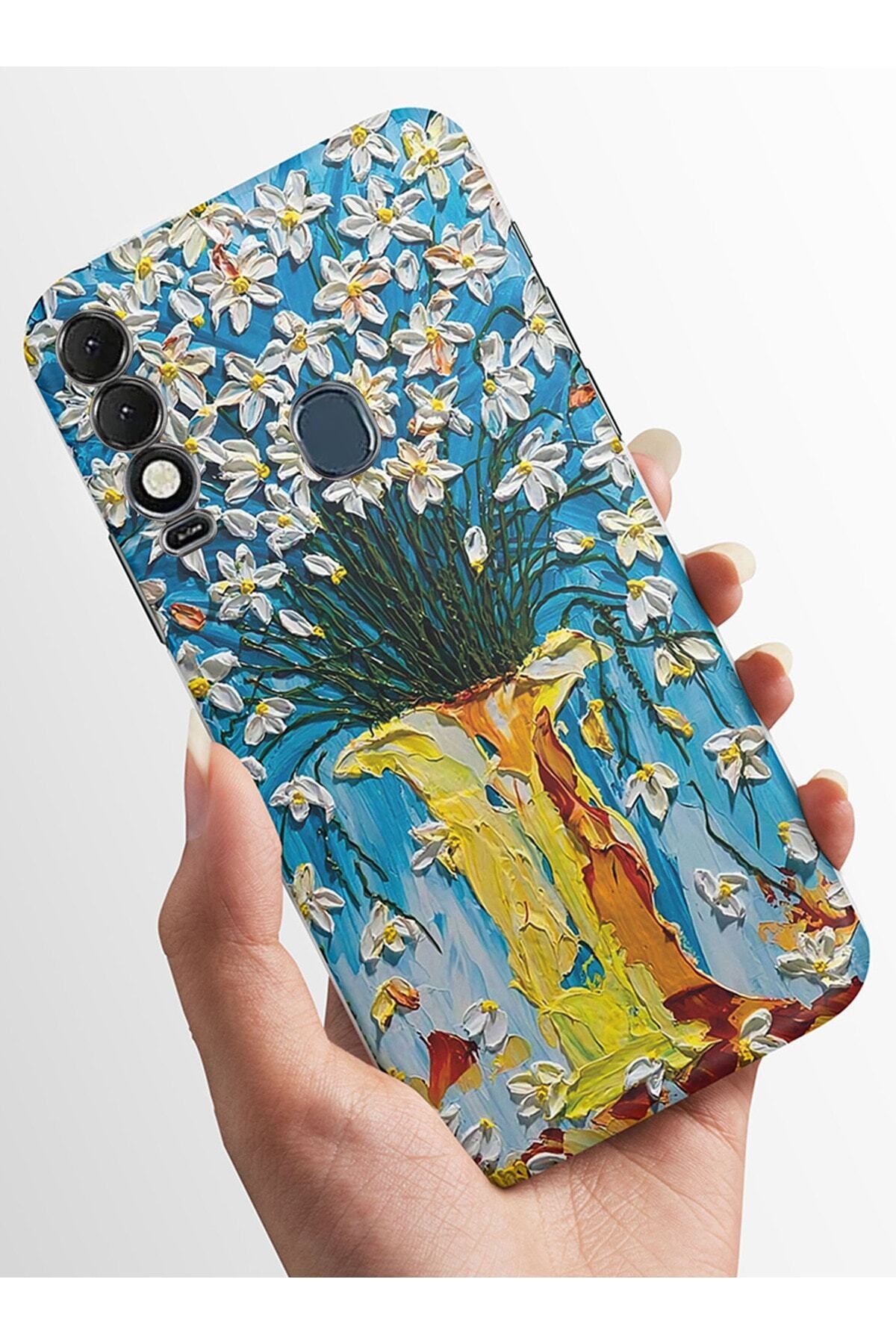 TECNO Spark 8T Kılıf Kamera Korumalı Baskılı Silikon Kapak - yagliboya7