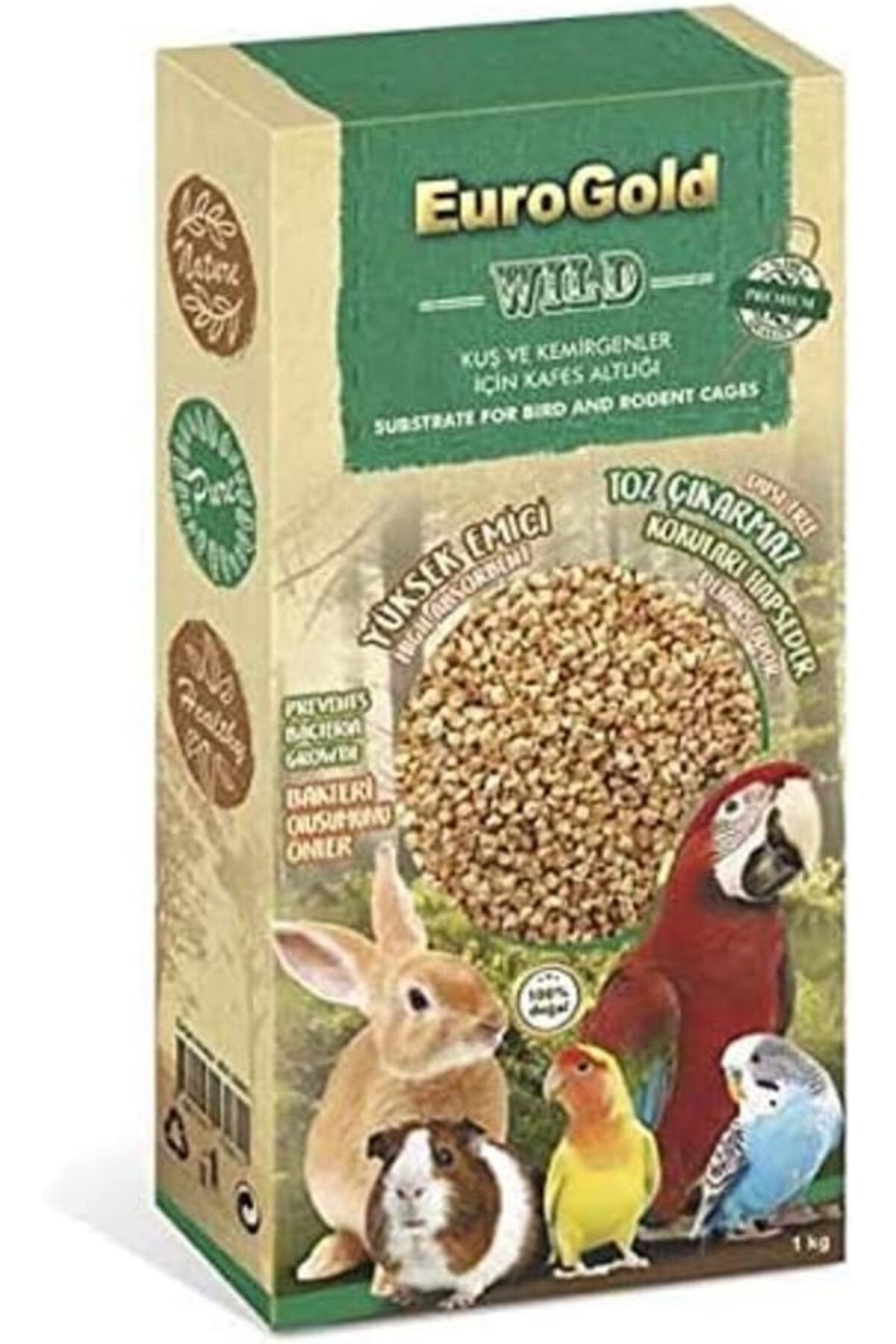 ShopZum 4513061 Kemirgen Ve Kuşlar İçin Mısır Koçanı Taban Altlığı, 1 Kg