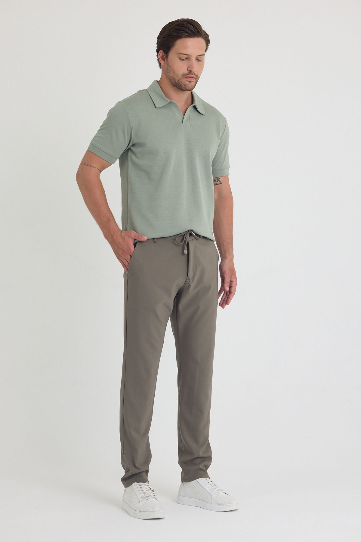 BABBOSS Slim Fit Kanvas Keten Pantolon