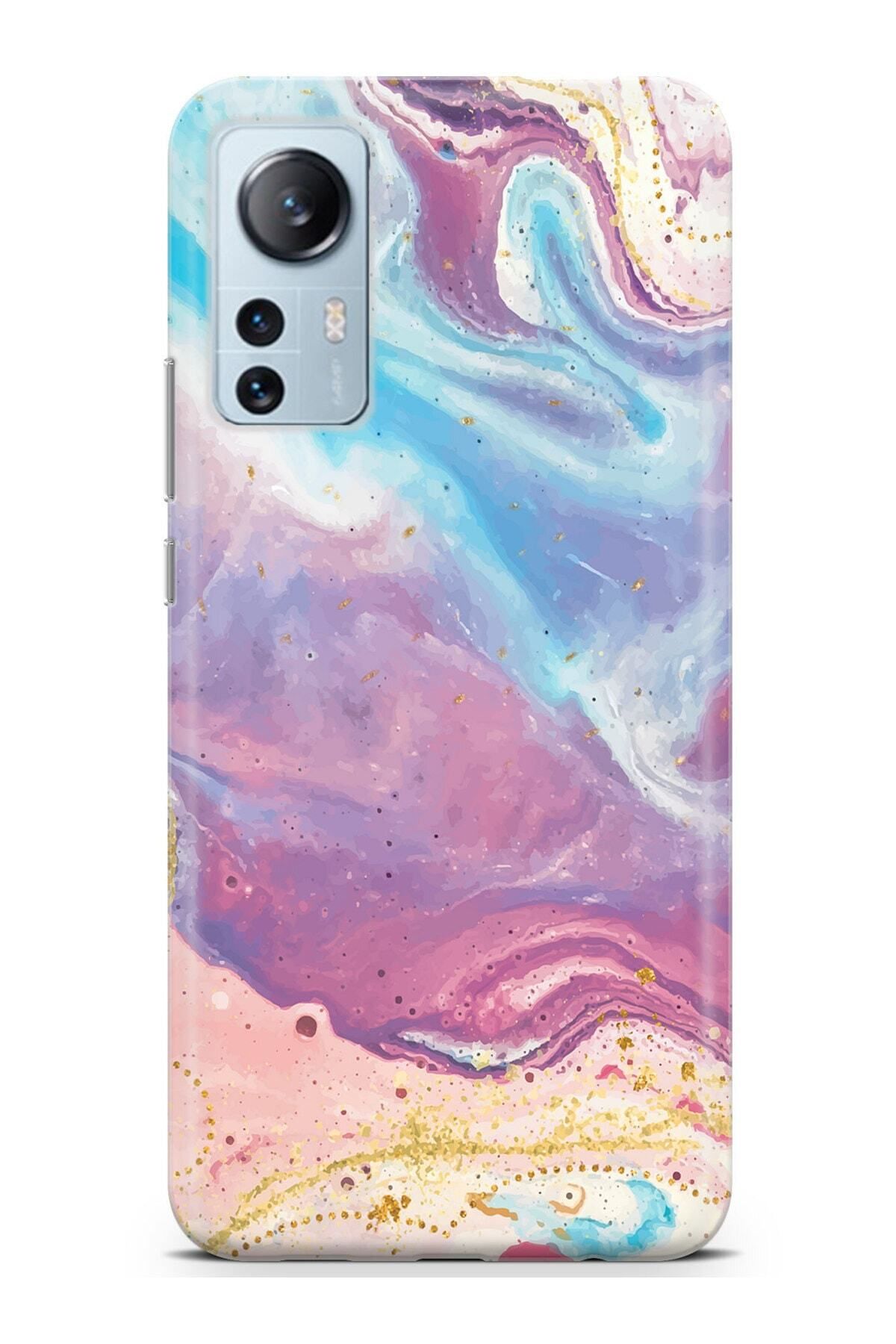 Activist Xiaomi Mi 12 Lite Kılıf Kamera Korumalı Baskılı Silikon Kapak - Marblemix