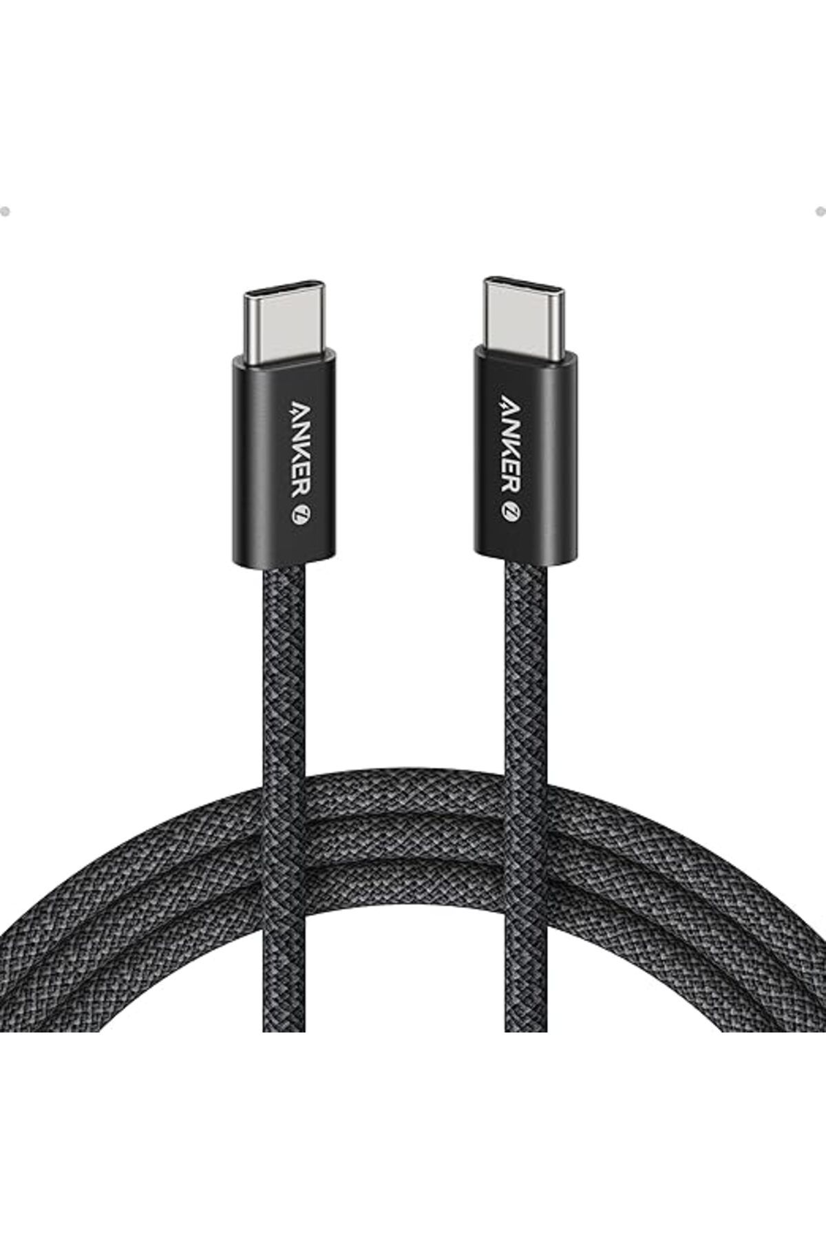 ShopZum Zolo Usb C To C 240 W Hızlı Şarj Örgülü 1 M Kablo A8060, Siyah