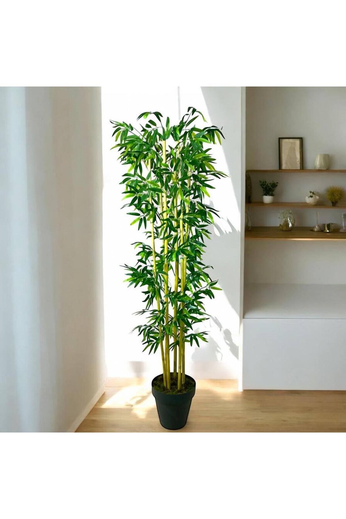 Altun Çiçekcilik YAPAY YAPRAKLI BAMBU AĞACI 6 BAMBU'LU 160 CM