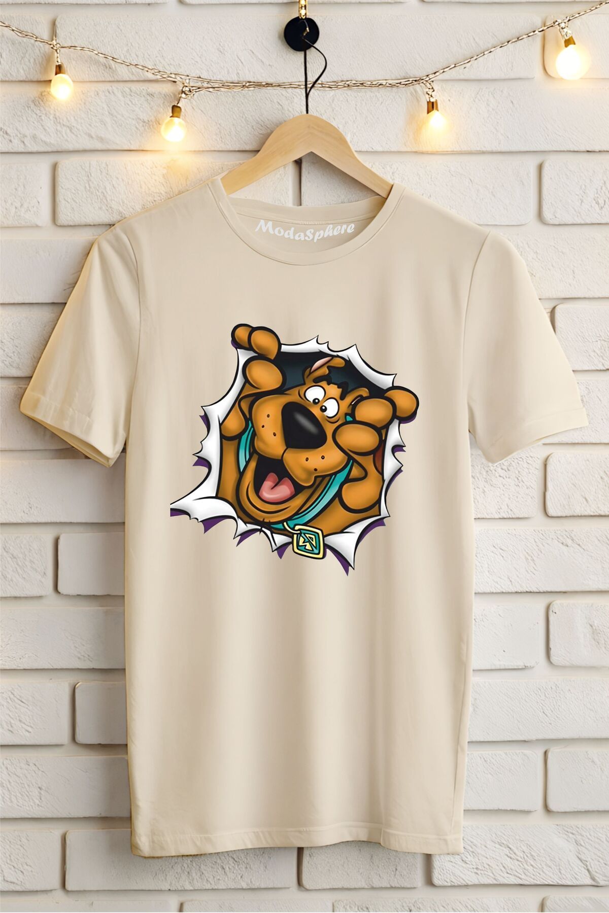 ModaSphere Scooby Doo Baskılı Unisex Oversize Tişört