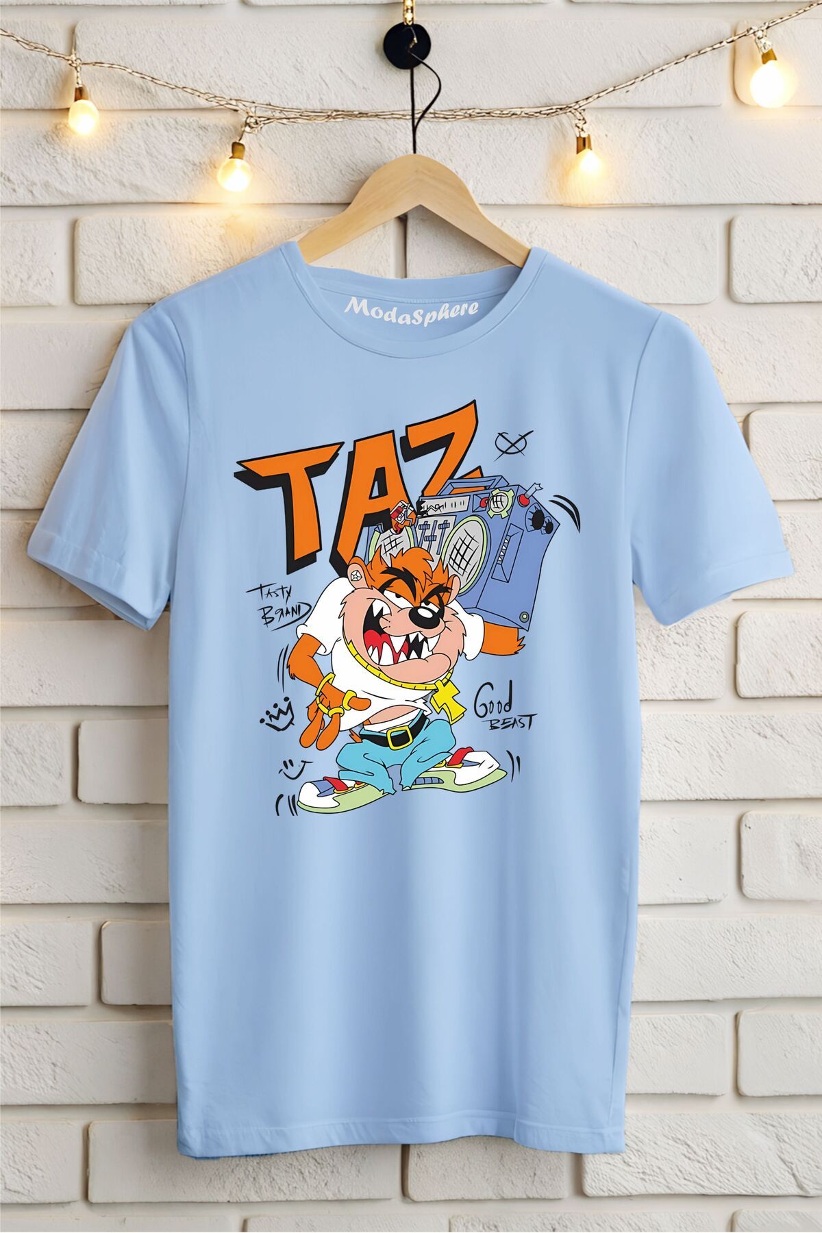 ModaSphere TAZ Baskılı Unisex Oversize Tişört