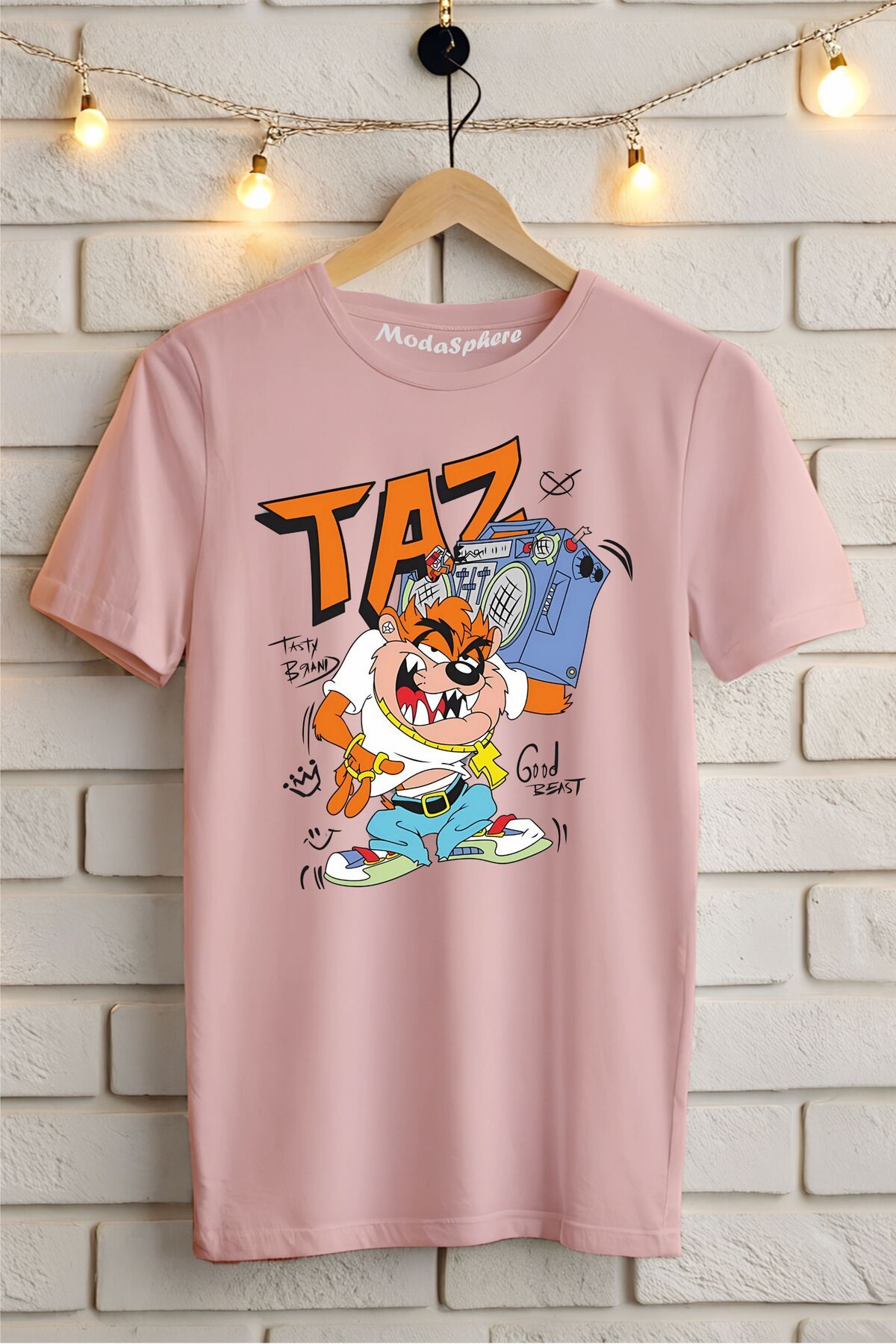 ModaSphere TAZ Baskılı Unisex Oversize Tişört