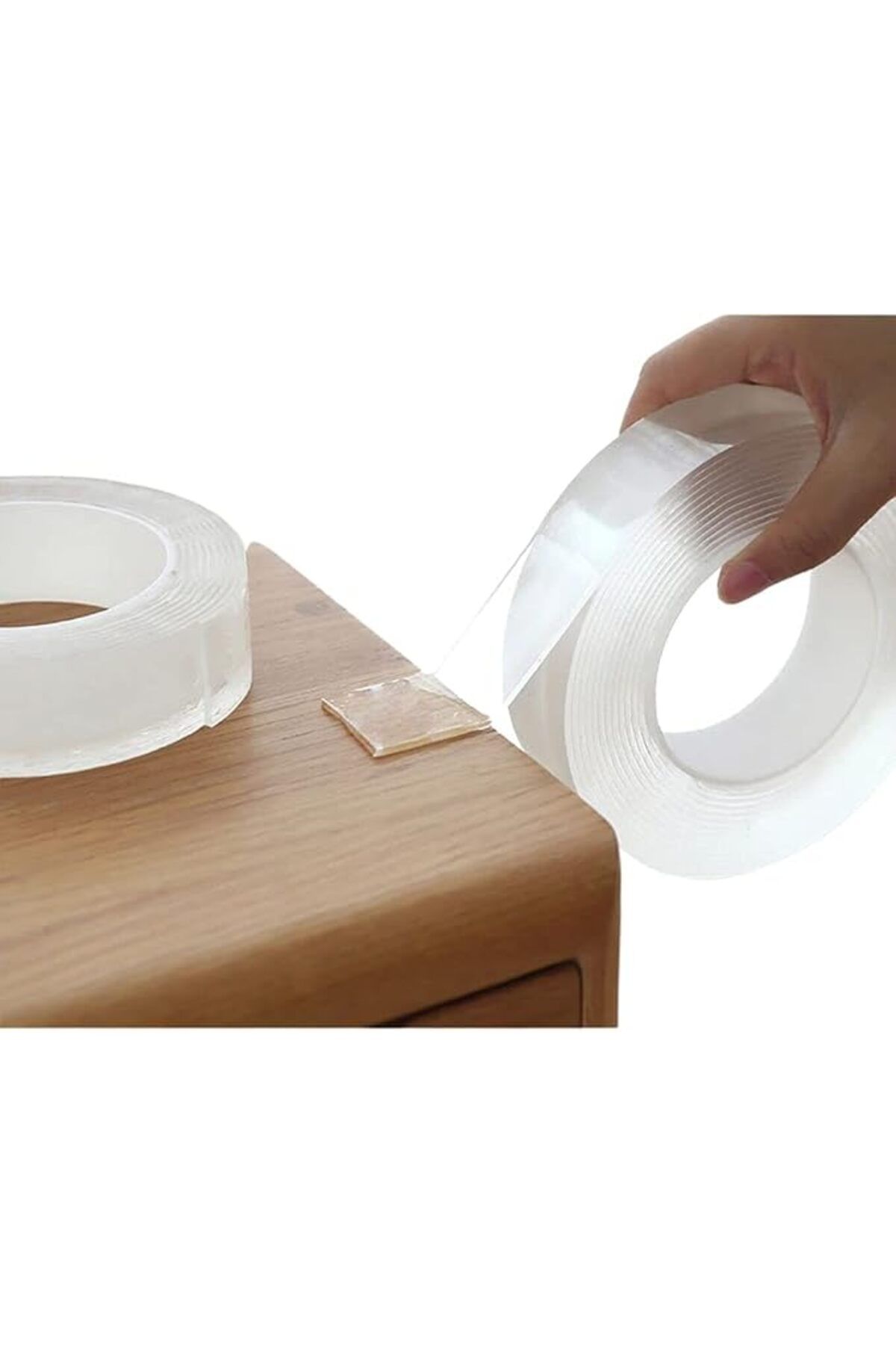 ShopZum Şeffaf Çift Taraflı Nano Bant Kuvvetli Silikon Jel Yapıştırıcı 3 Metre
