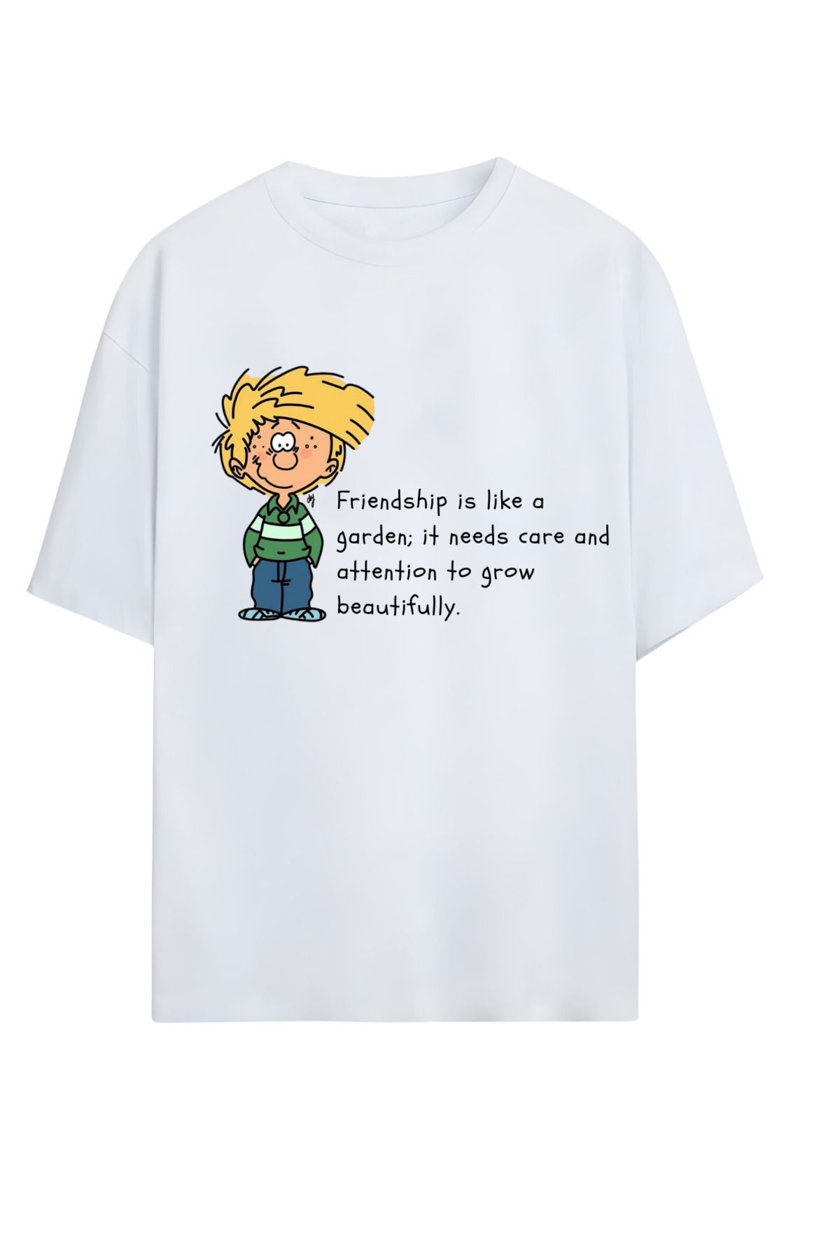 MAGORS GraffTee %100 Organik Pamuk Bisiklet Yaka Illustrasyon Baskılı Özel Tasarım T-shirt