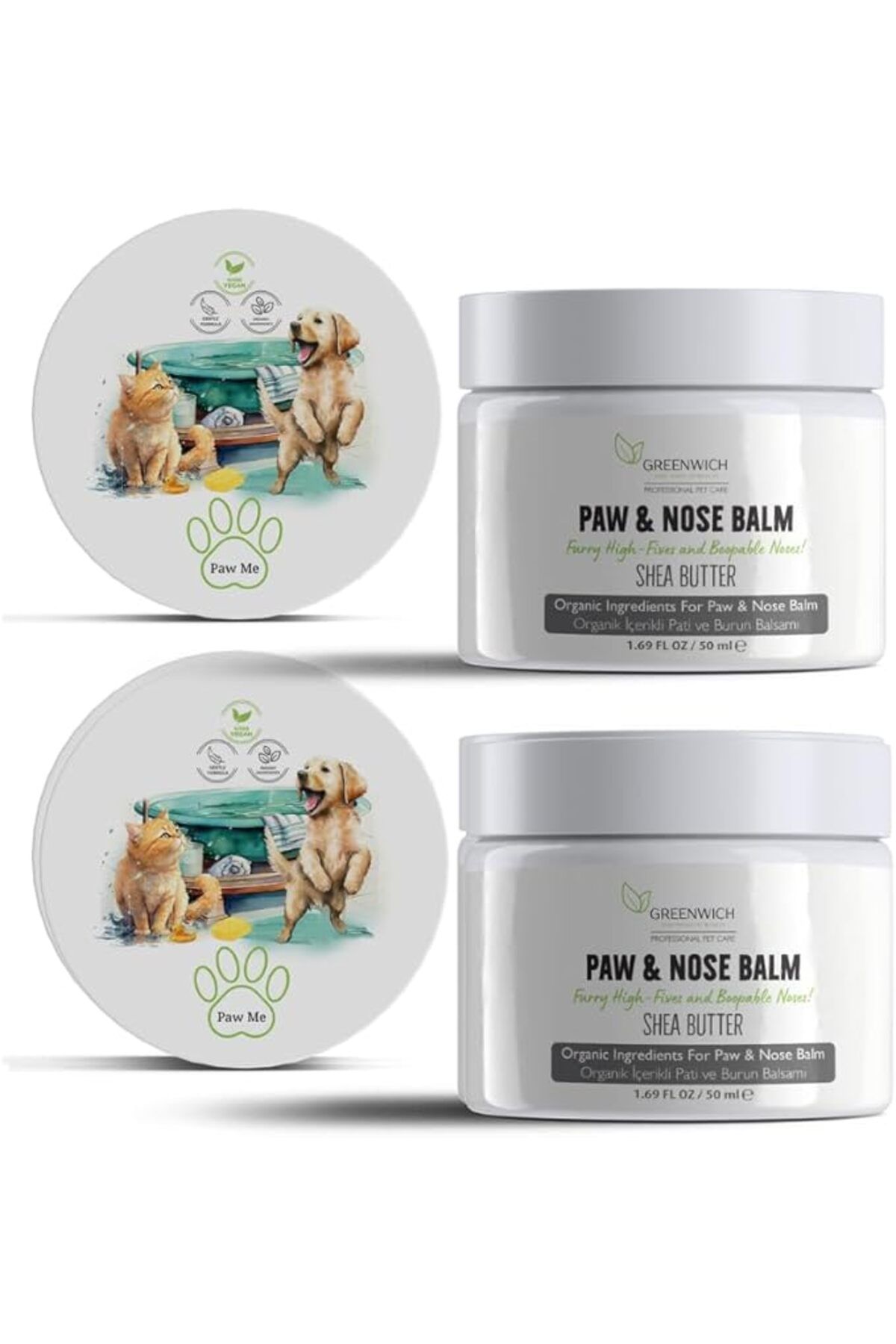 ShopZum Greenwich Organik İçerikli Köpek Pati Burun Balm 2 * 50 Ml | Nemlendirici | Çatlak Koruma |