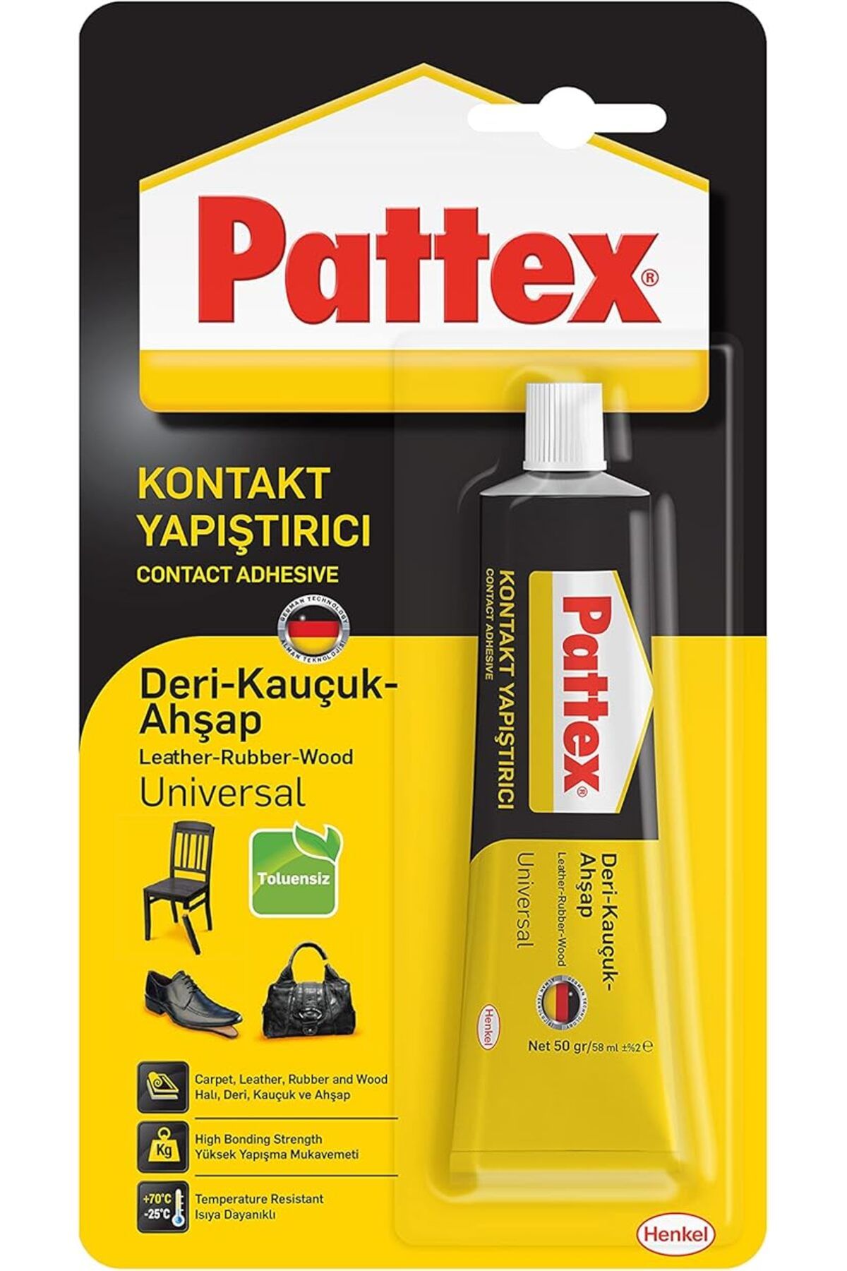 ShopZum Deri-Kauçuk Ahşap Yapıştırıcı, Çeşitli Malzemelere Uygun Dirençli Ve Çok Güçlü Yapıştırıcı