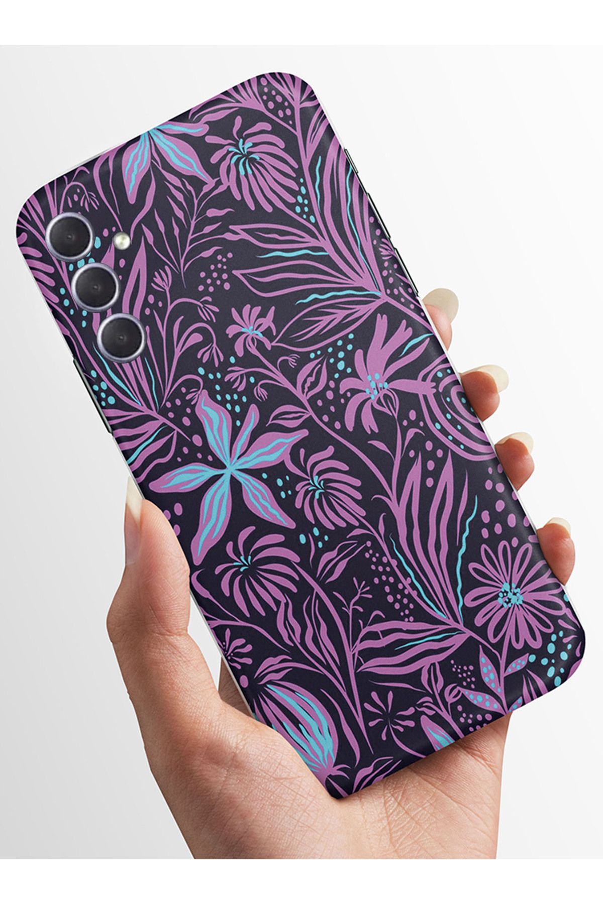 Activist Samsung A35 Kılıf Kamera Korumalı Baskılı Silikon Kapak - floralpurple