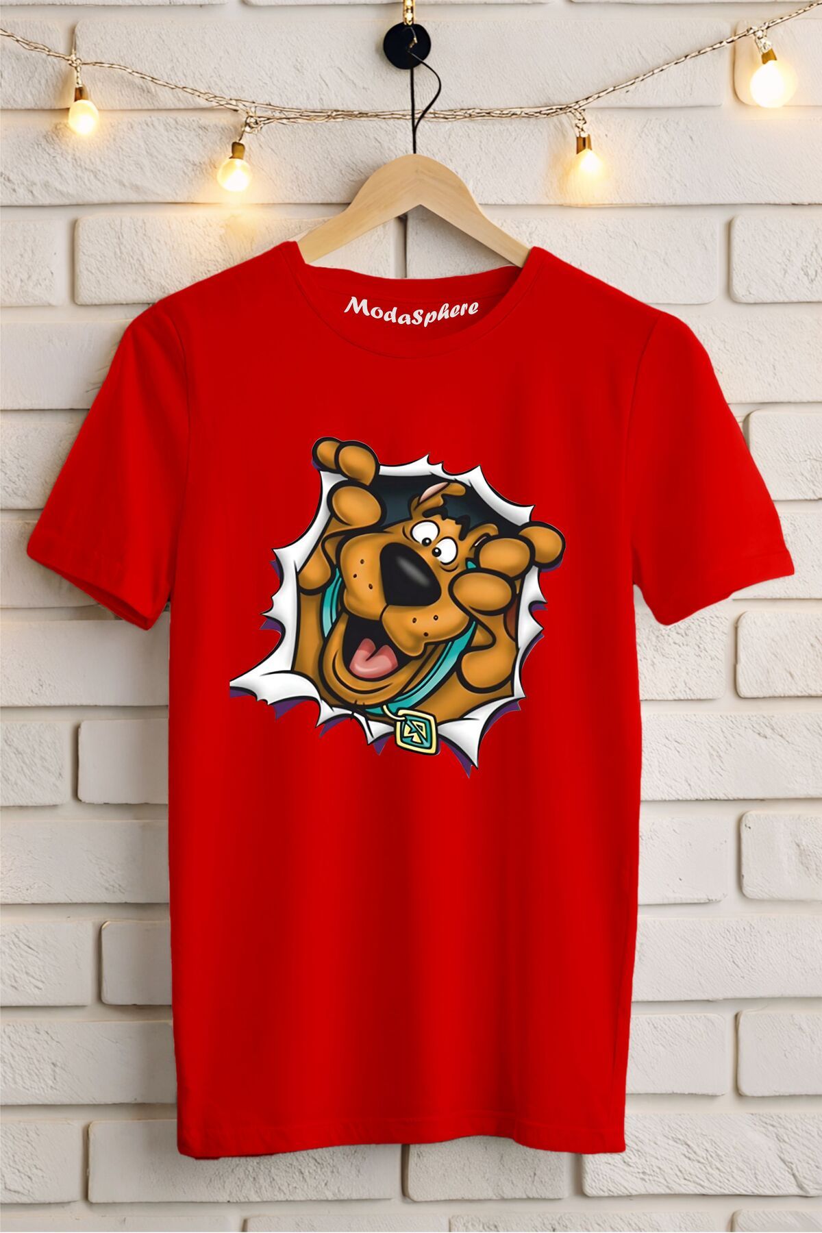 ModaSphere Scooby Doo Baskılı Unisex Oversize Tişört