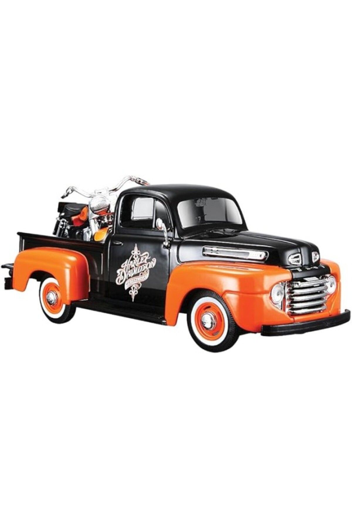 ShopZum Maisto 532180 Model Araba, – 1: 24 Harley-Davidson Ford F-1 Pickup 48 Ve Flh Duo Glide 58