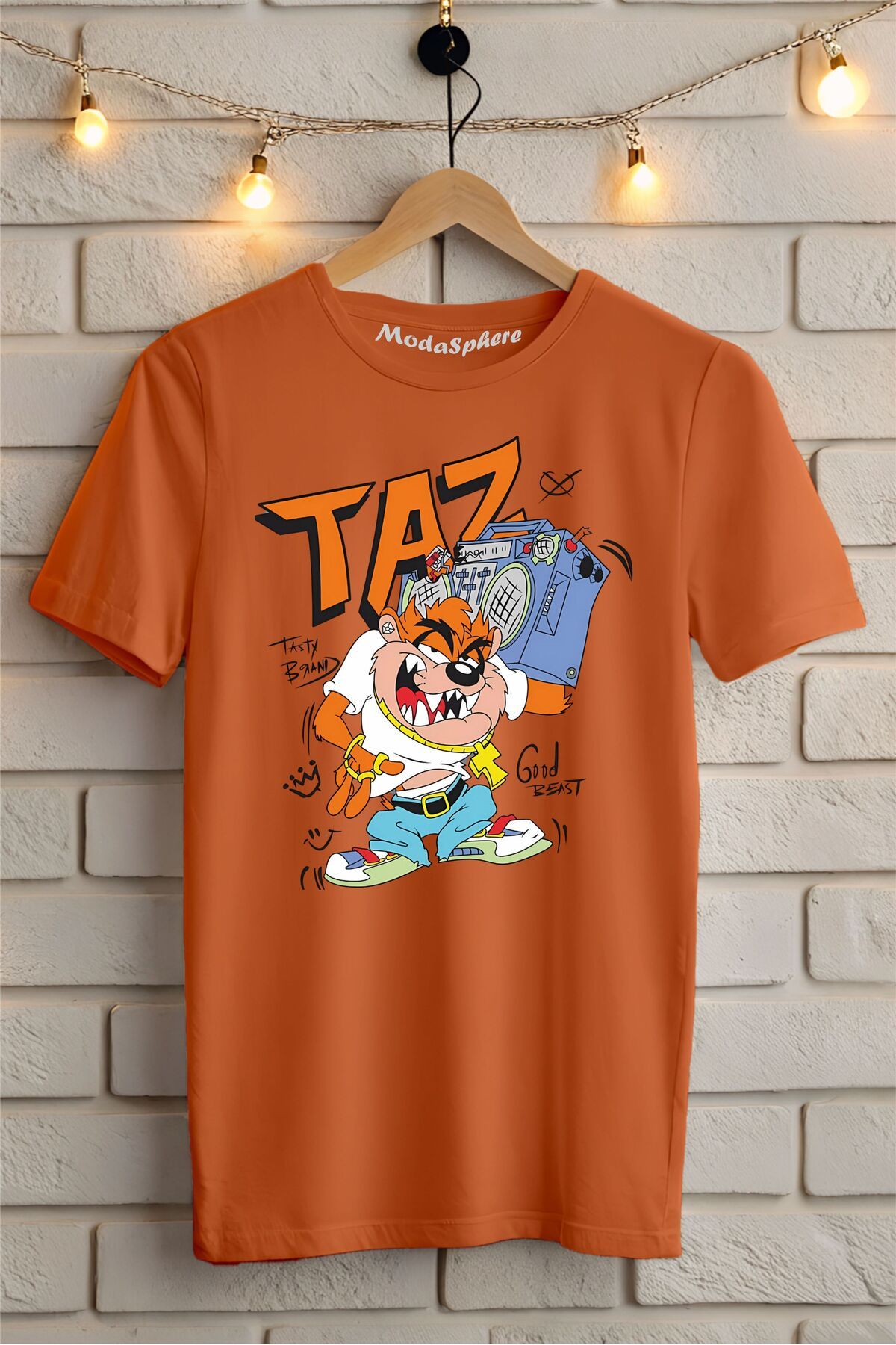 ModaSphere TAZ Baskılı Unisex Oversize Tişört