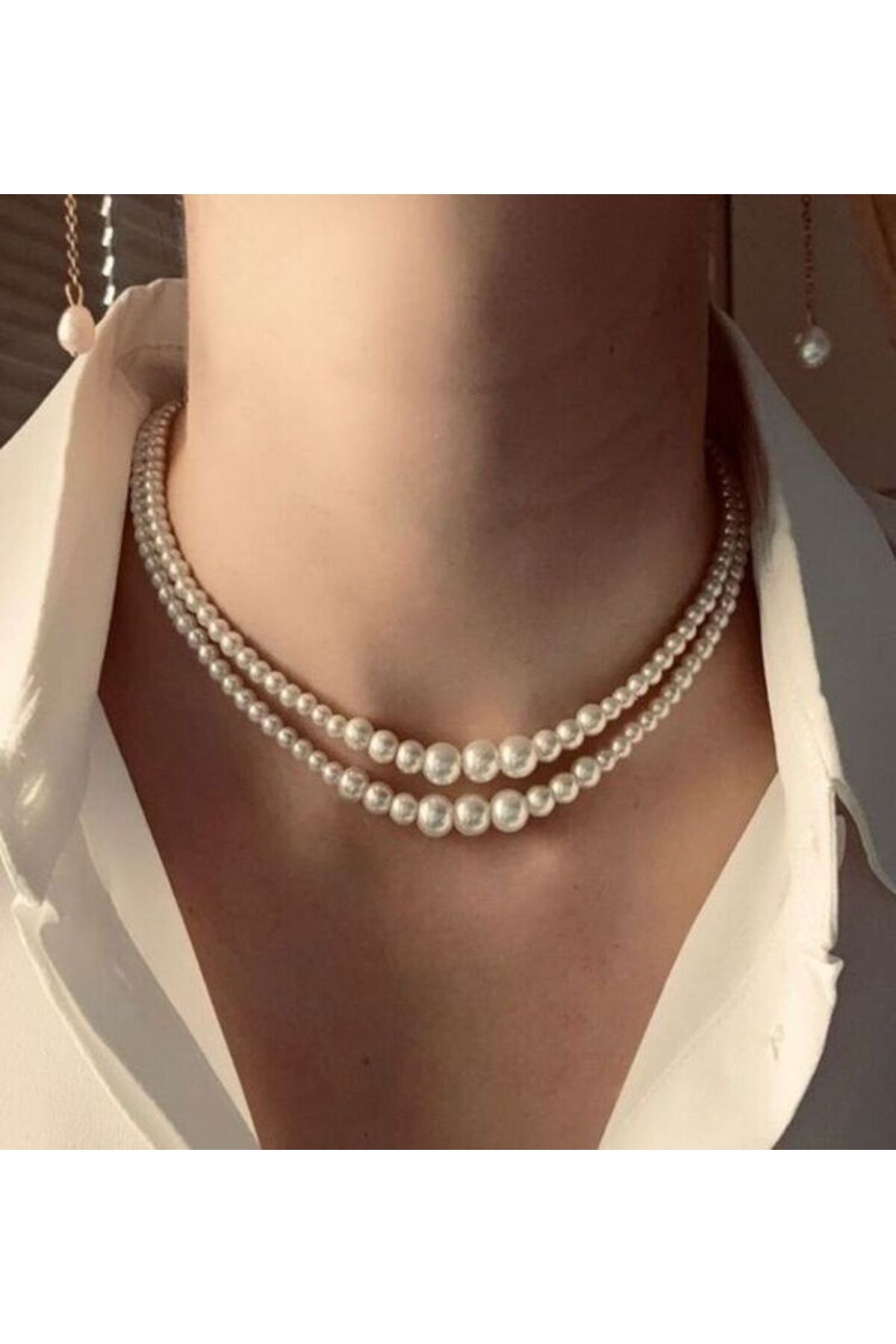 TUHAM AKSESUAR YASEMİN İNCİ KOLYE 2 Lİ ÜRÜN