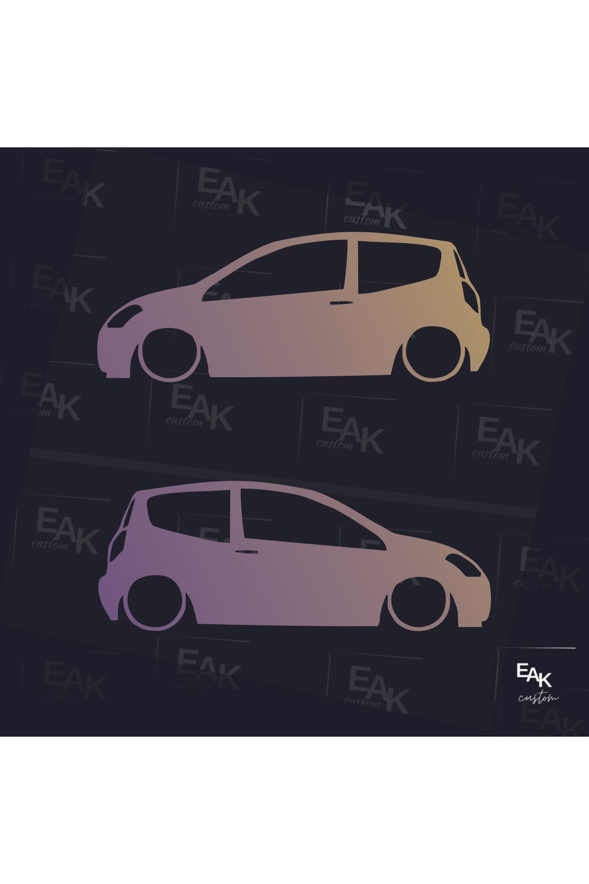 eakcustom CİTROEN C2 oto sticker (18cm x 6cm) (2ADET)