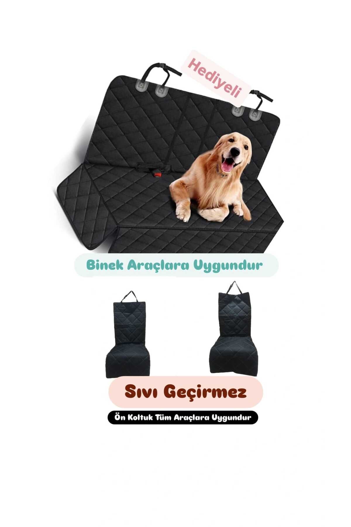 Markaflex 3lü Araba Oto Araç Koltuk Kılıfı | Ön ve Arka Koltuk Örtüsü |Köpek Yatağı Evcil Hayvan Bagaj Havuzu