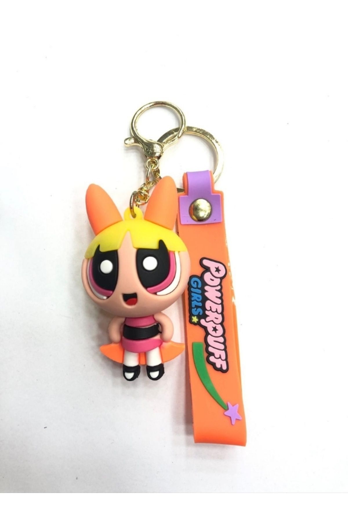 uğurlu dükkan 3D Blossom PowerPuff Silikon Anahtarlık