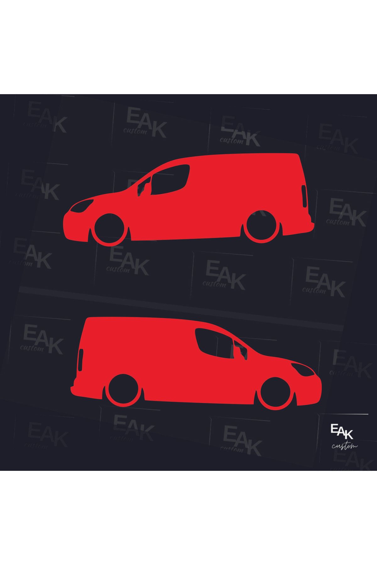 eakcustom PEUGEOT PARTNER oto sticker (18cm x 6cm) (2ADET)