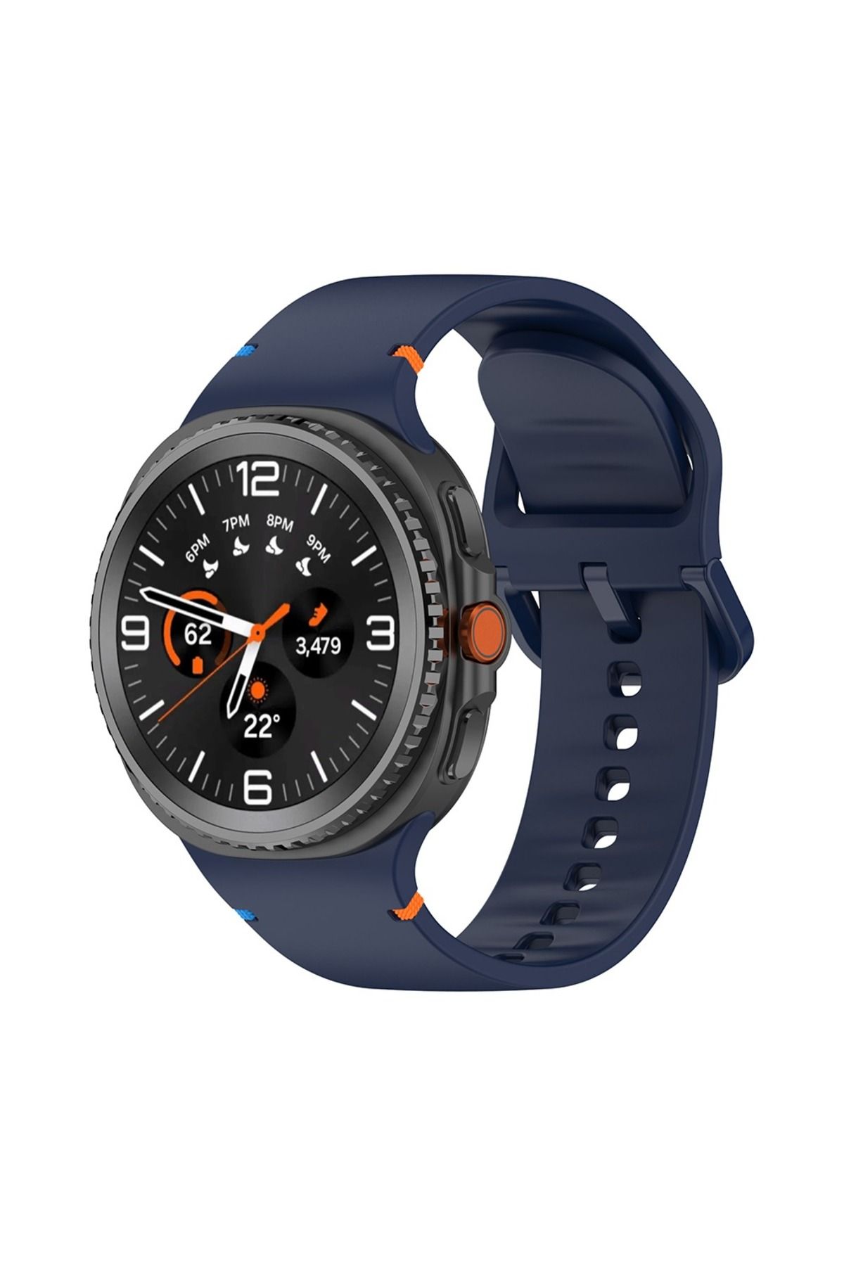 NANOSPACE Samsung Galaxy Watch 8 Ultra İle Uyumlu Silikon Şık Görünümlü Klasik Kordon