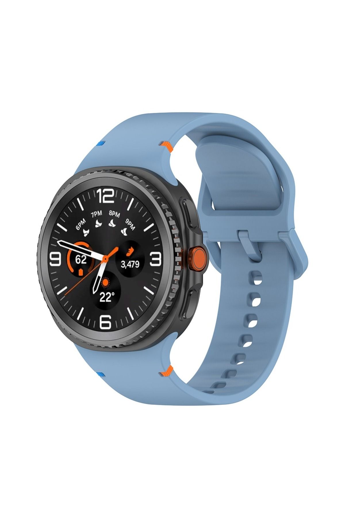 NANOSPACE Samsung Galaxy Watch 8 Ultra İle Uyumlu Silikon Şık Görünümlü Klasik Kordon