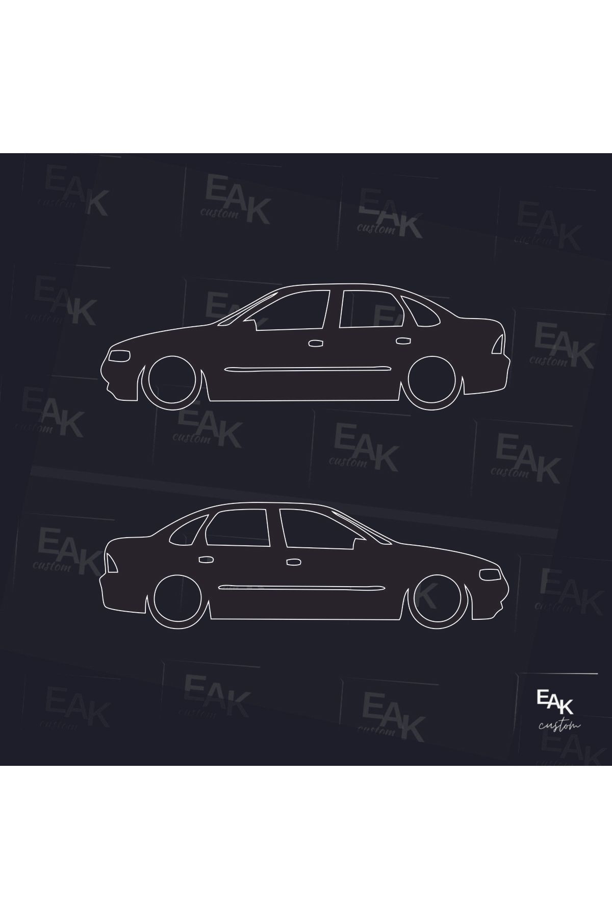 eakcustom OPEL VECTRA oto sticker (18cm x 5cm) (2ADET)