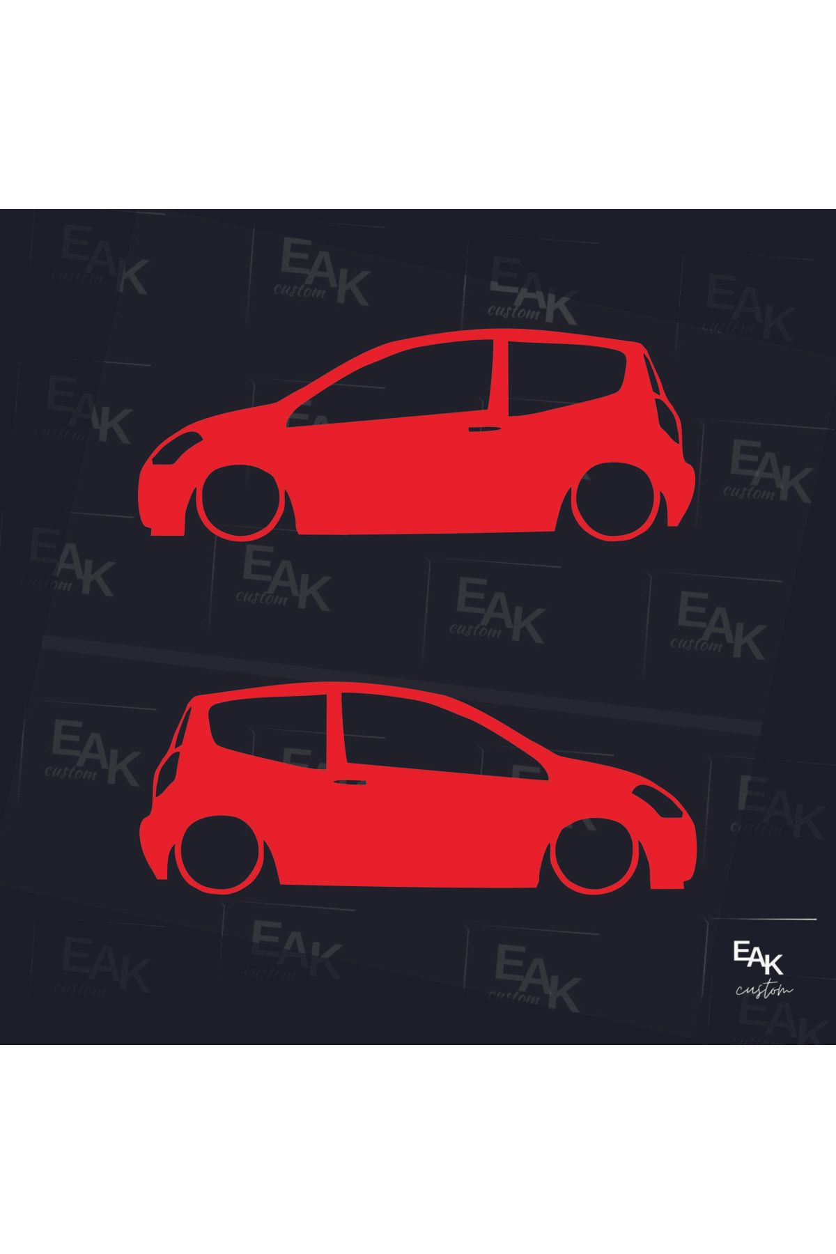 eakcustom CİTROEN C2 oto sticker (18cm x 6cm) (2ADET)
