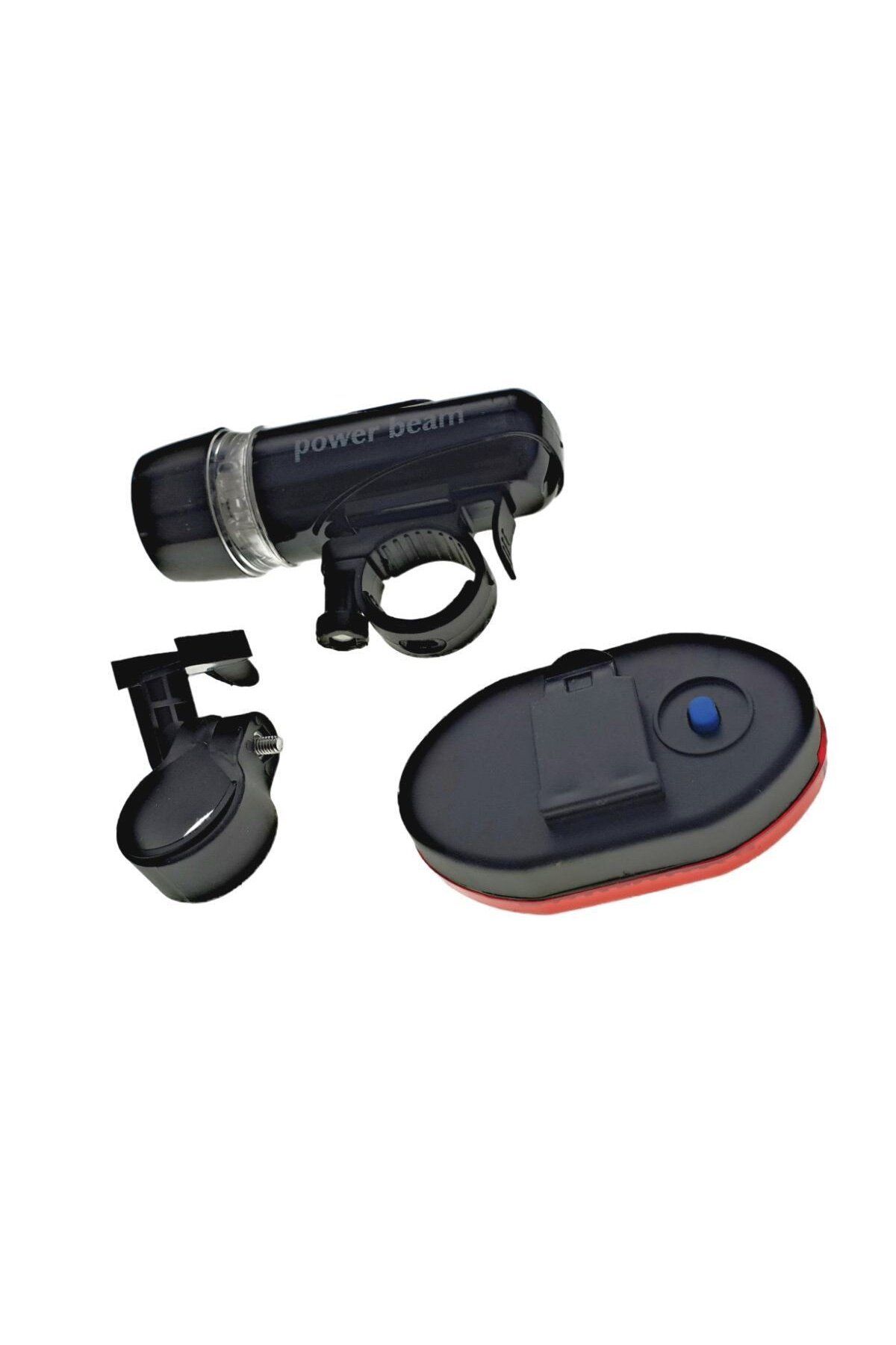 Diverse-Power Beam Bicycle Light Set - 5 LED Front + Rear - 7 Light Modes, Quick Handlebar Mount 2