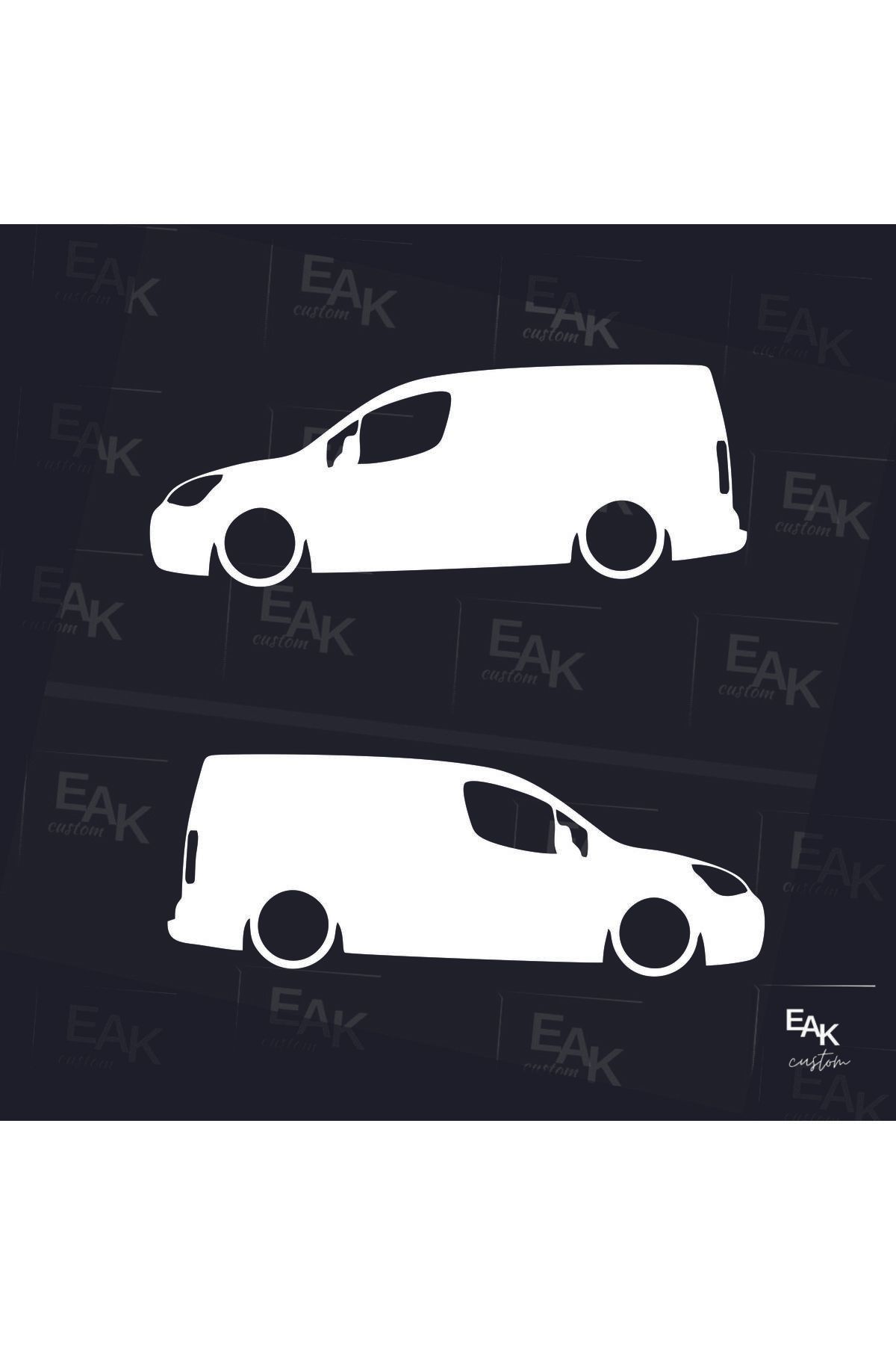 eakcustom PEUGEOT PARTNER oto sticker (18cm x 6cm) (2ADET)