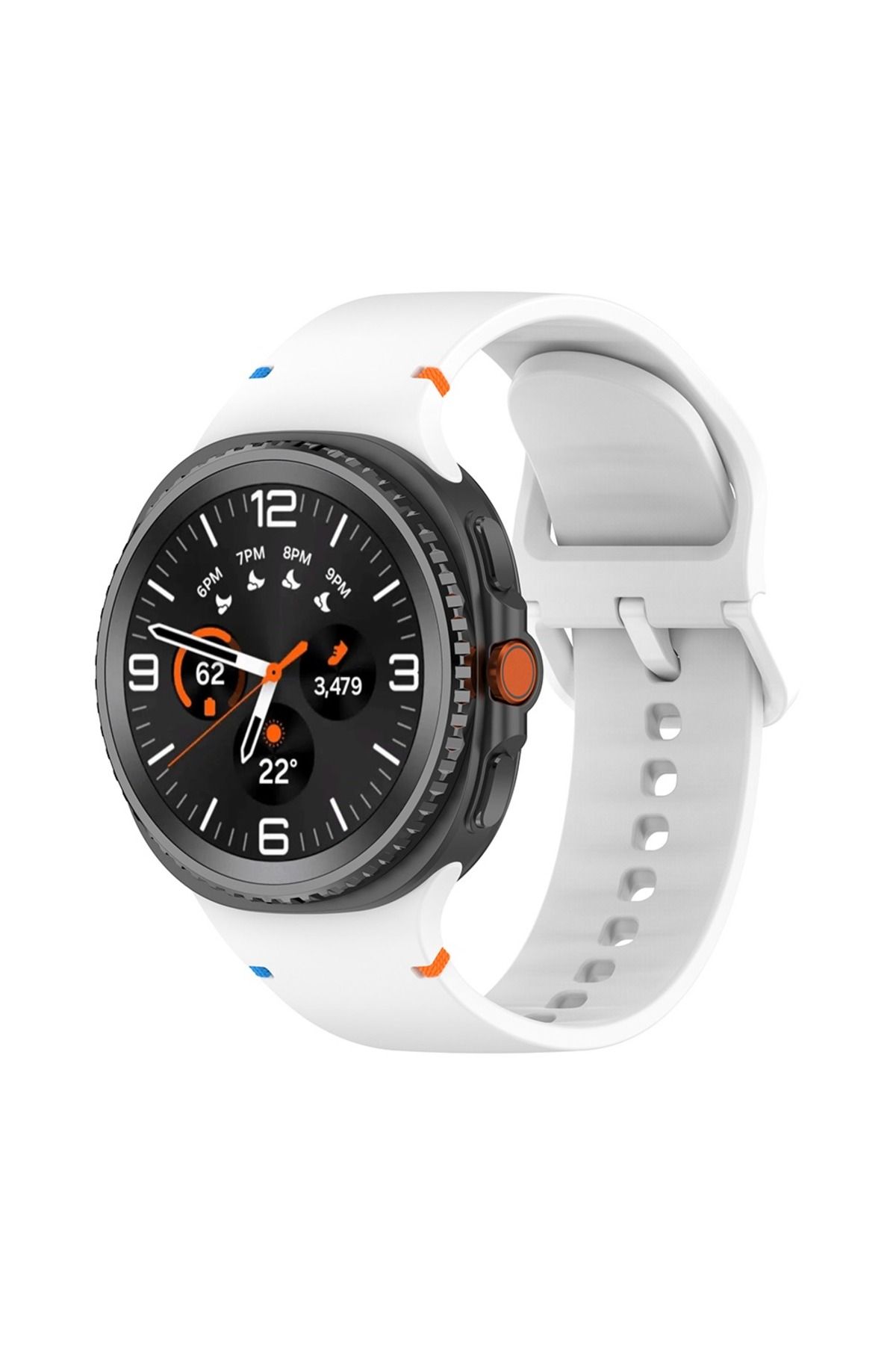 NANOSPACE Samsung Galaxy Watch 8 Ultra İle Uyumlu Silikon Şık Görünümlü Klasik Kordon