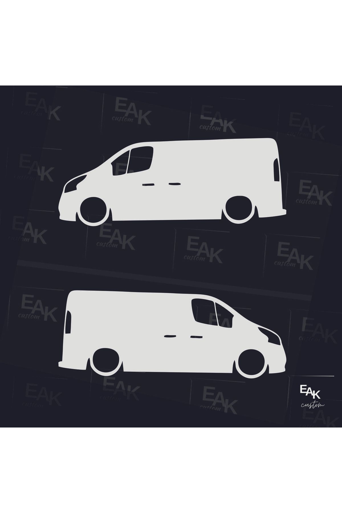 eakcustom RENAULT TRAFİC (YENİ) oto sticker (18cm x 7cm) (2ADET)