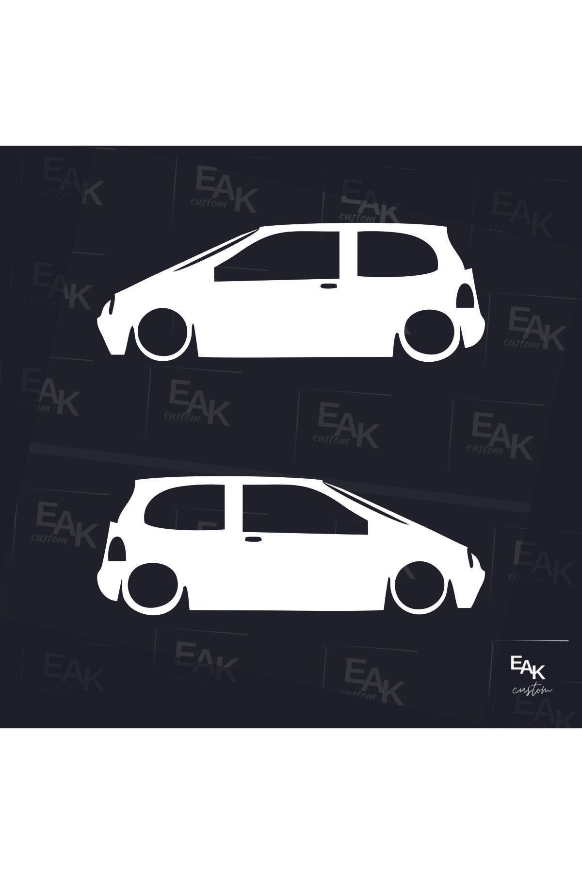 eakcustom RENAULT TWİNGO oto sticker (18cm x 5cm) (2ADET)