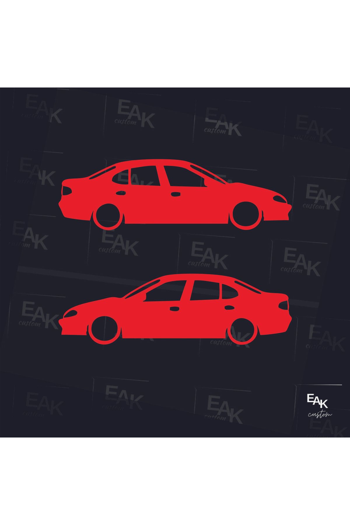 eakcustom RENAULT MEGANE 1 oto sticker (18cm x 5cm) (2ADET)