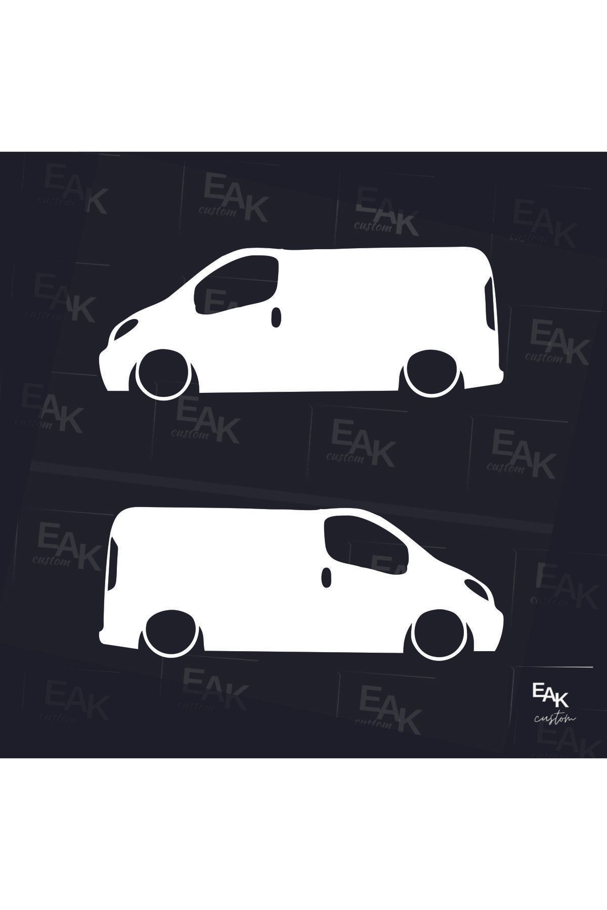 eakcustom RENAULT TRAFİC (ESKİ) oto sticker (18cm x 7cm) (2ADET)