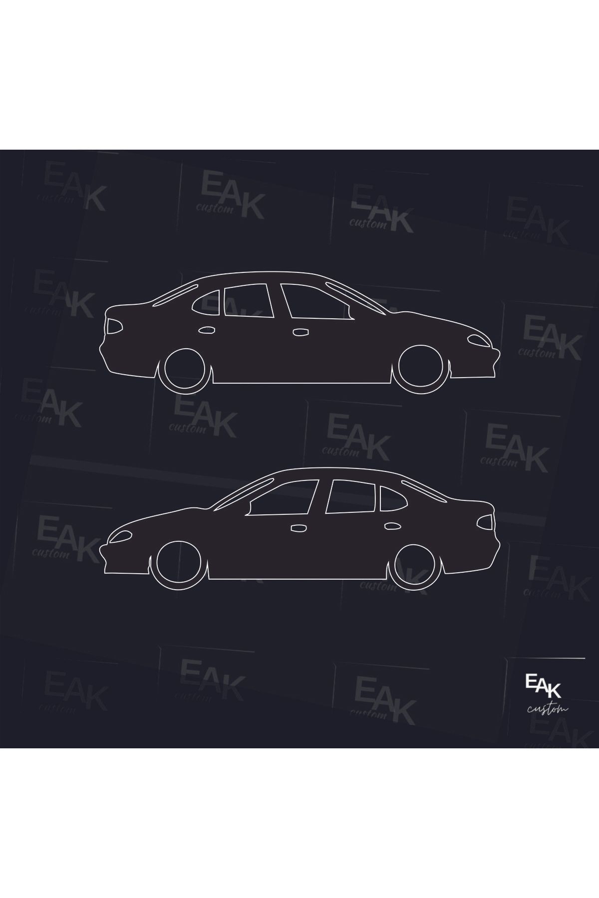 eakcustom RENAULT MEGANE 1 oto sticker (18cm x 5cm) (2ADET)