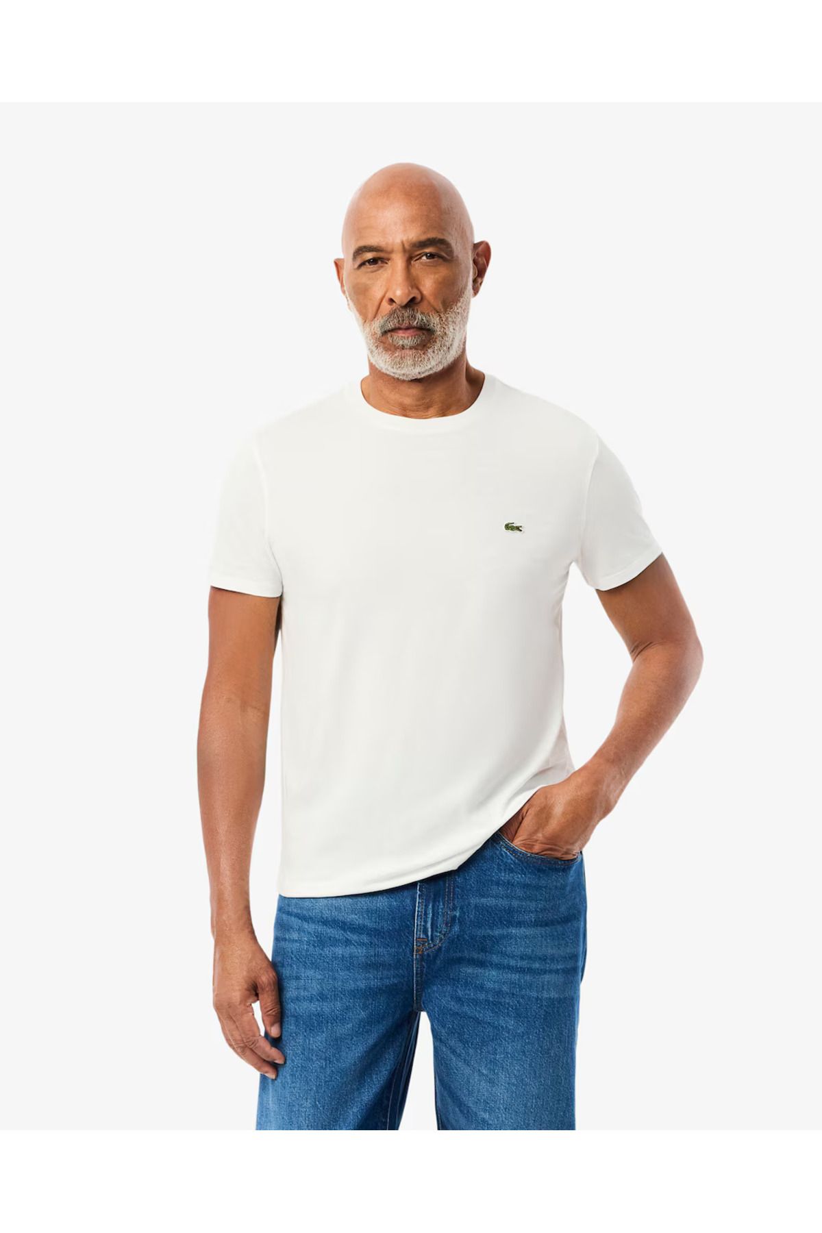 Lacoste Sport Erkek Slim Fit Bisiklet Yaka Beyaz T-Shirt