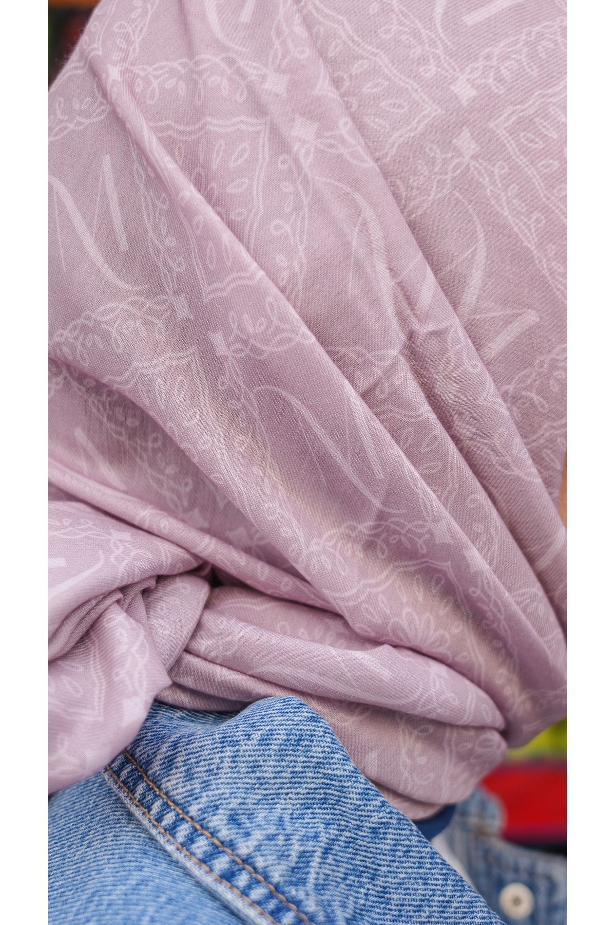 yasmelfemme Melora Desen Soft Şal Pastel Pembe