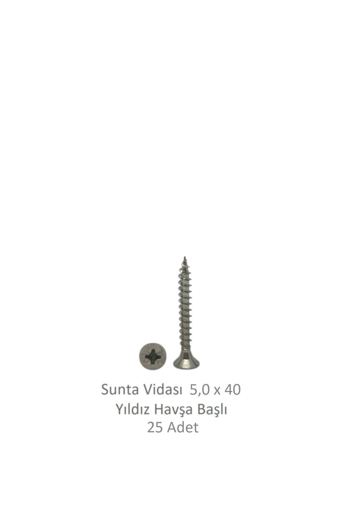 Adilon Sunta Vidası 5,0 x 40 mm 25 Adet YHB Vida
