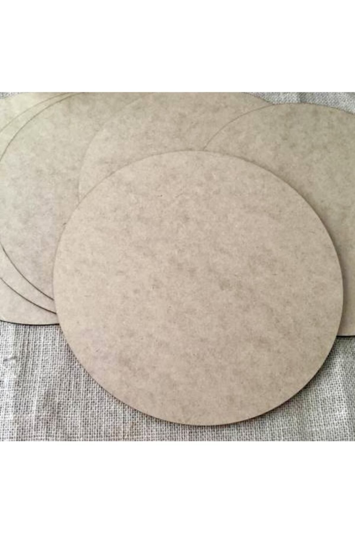 Elioure 6 adet 3 mm ham mdf yuvarlak servis altlığı, 29 cm çap, şık ve kullanışlı.