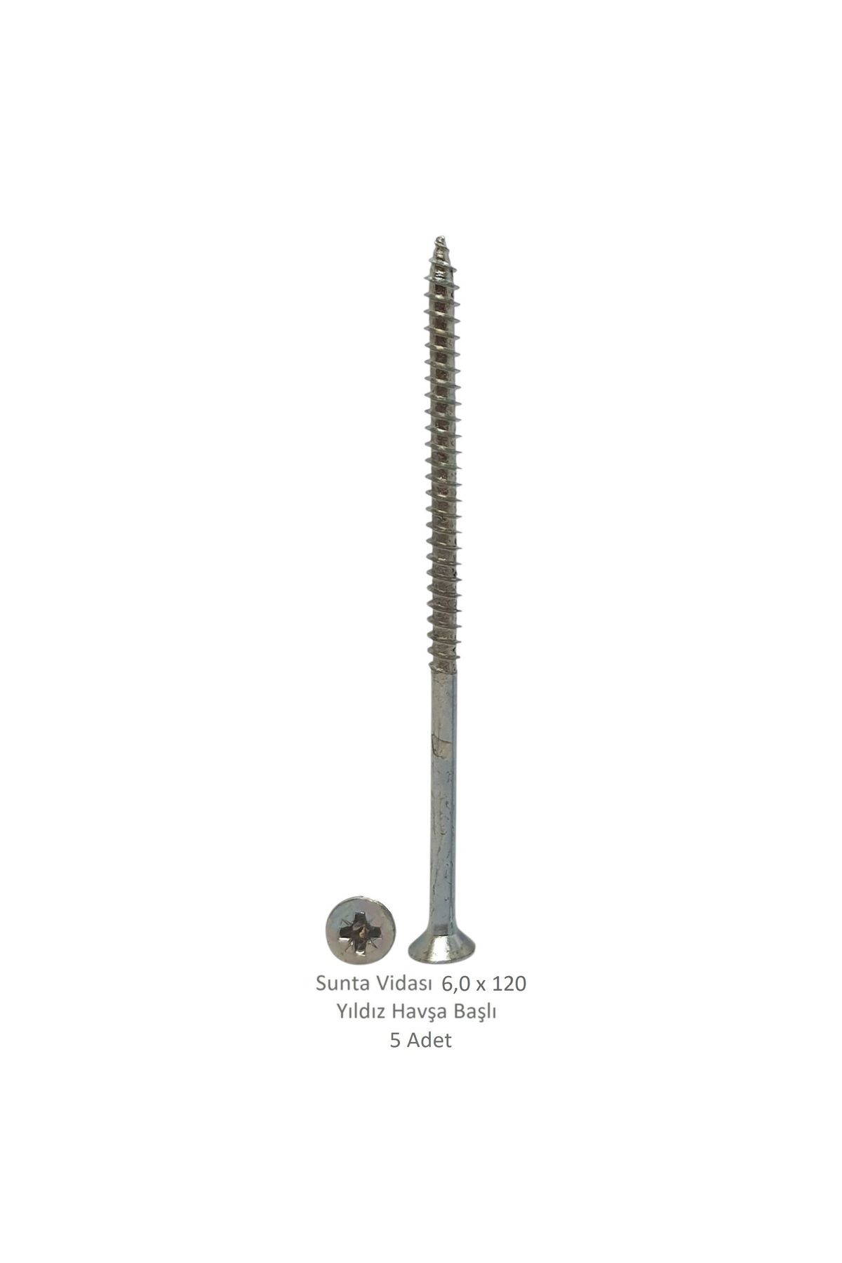 Adilon Sunta Vidası 6,0 x 120 mm 5 Adet YHB Vida