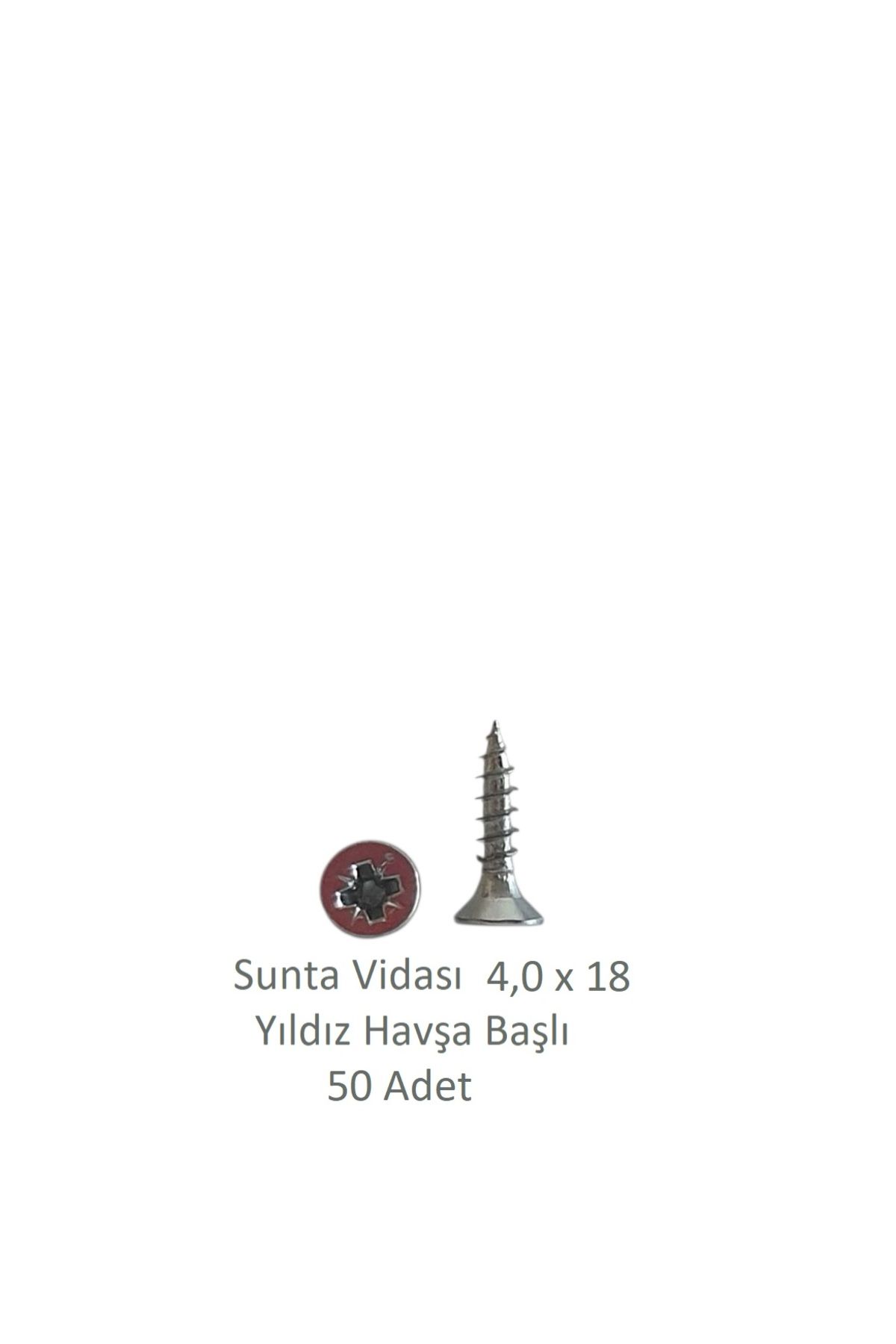 Adilon Sunta Vidası 4,0 x 18 mm 50 Adet YHB Vida